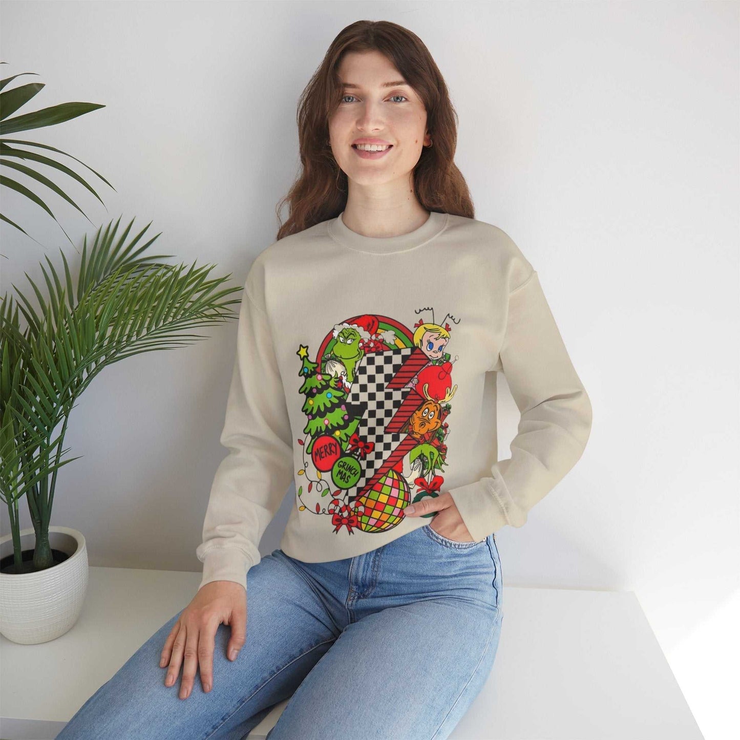 Merry Grinchmas Sweatshirt, Disco Christmas Gift