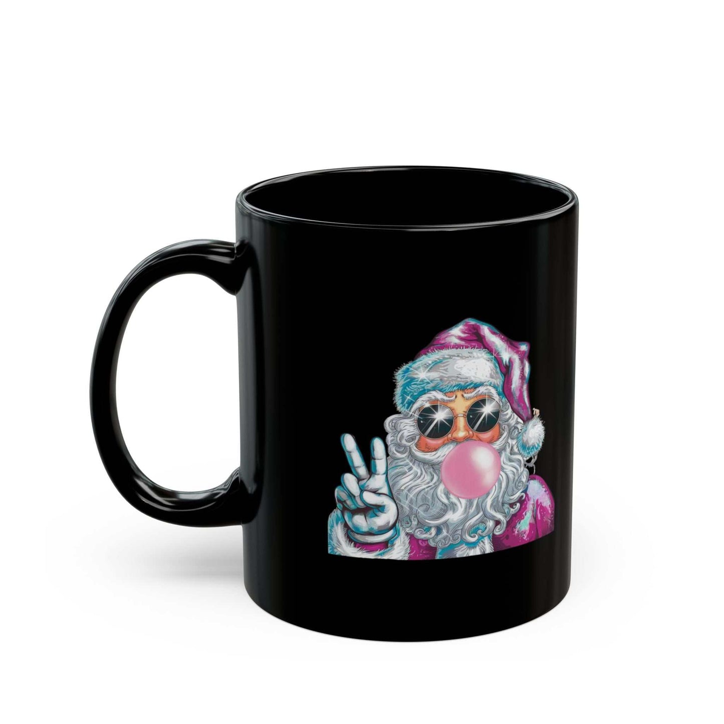 Santa Bubble Gum Christmas Mugs, Funny Santa Gift, Christmas Holiday