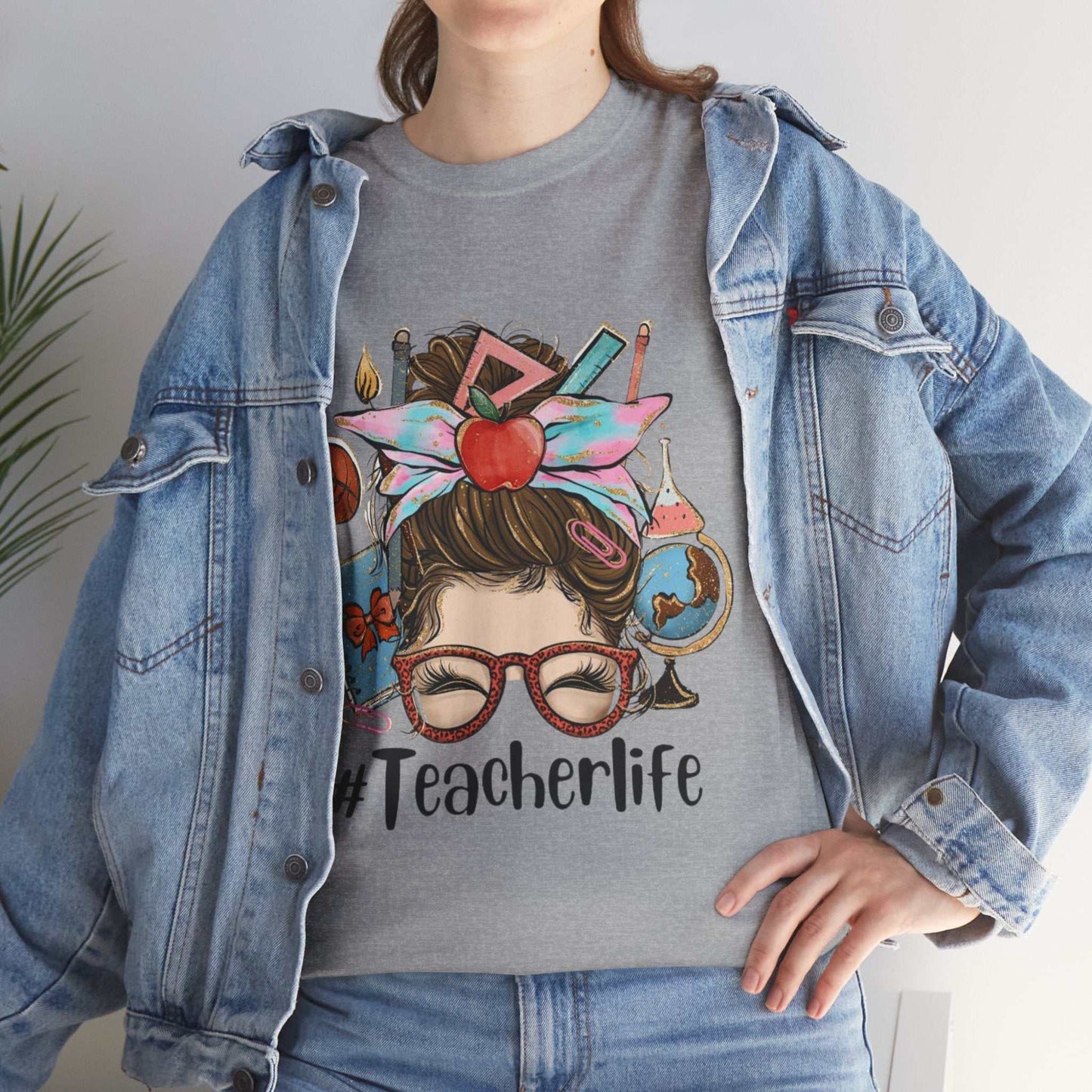 Teacher Life Unisex Tee Heavy Cotton, Cute Teacher Shirt, Gift for Teachers