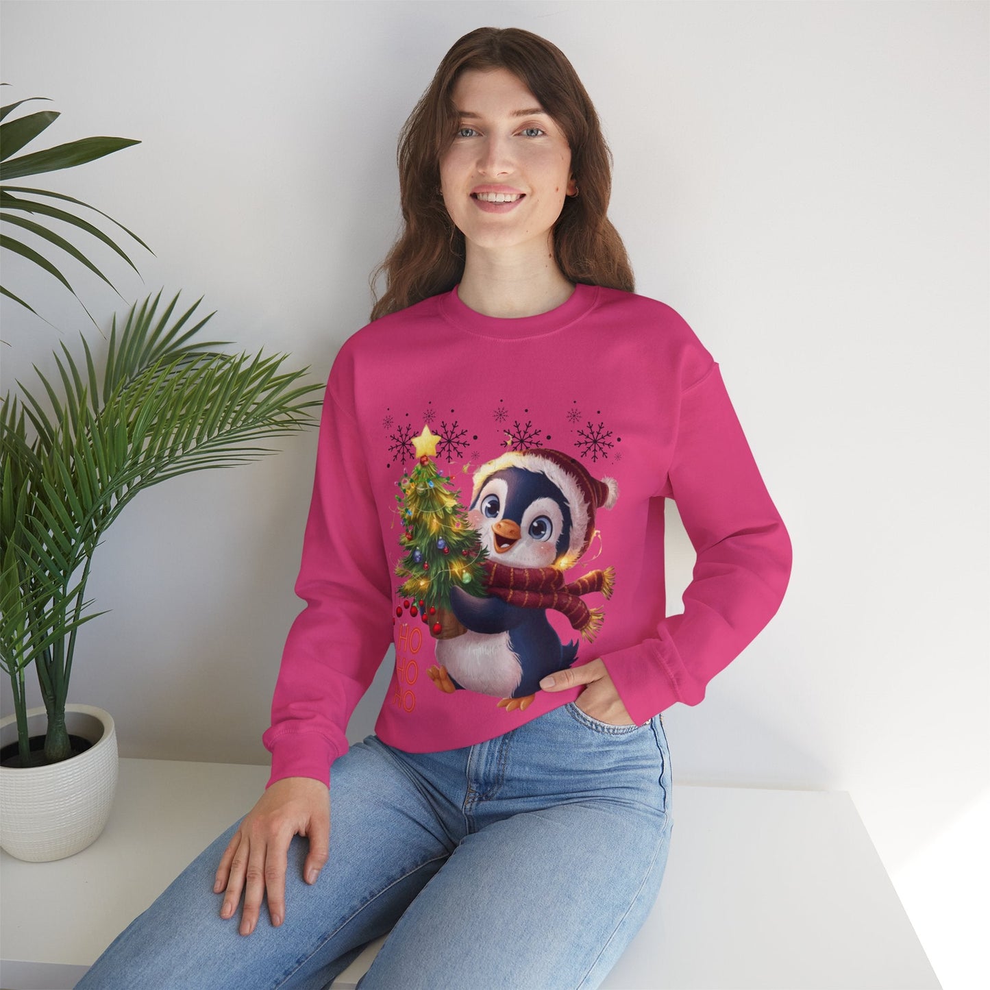 Penguin Merry Christmas Sweatshirt, Winter Holiday Gift