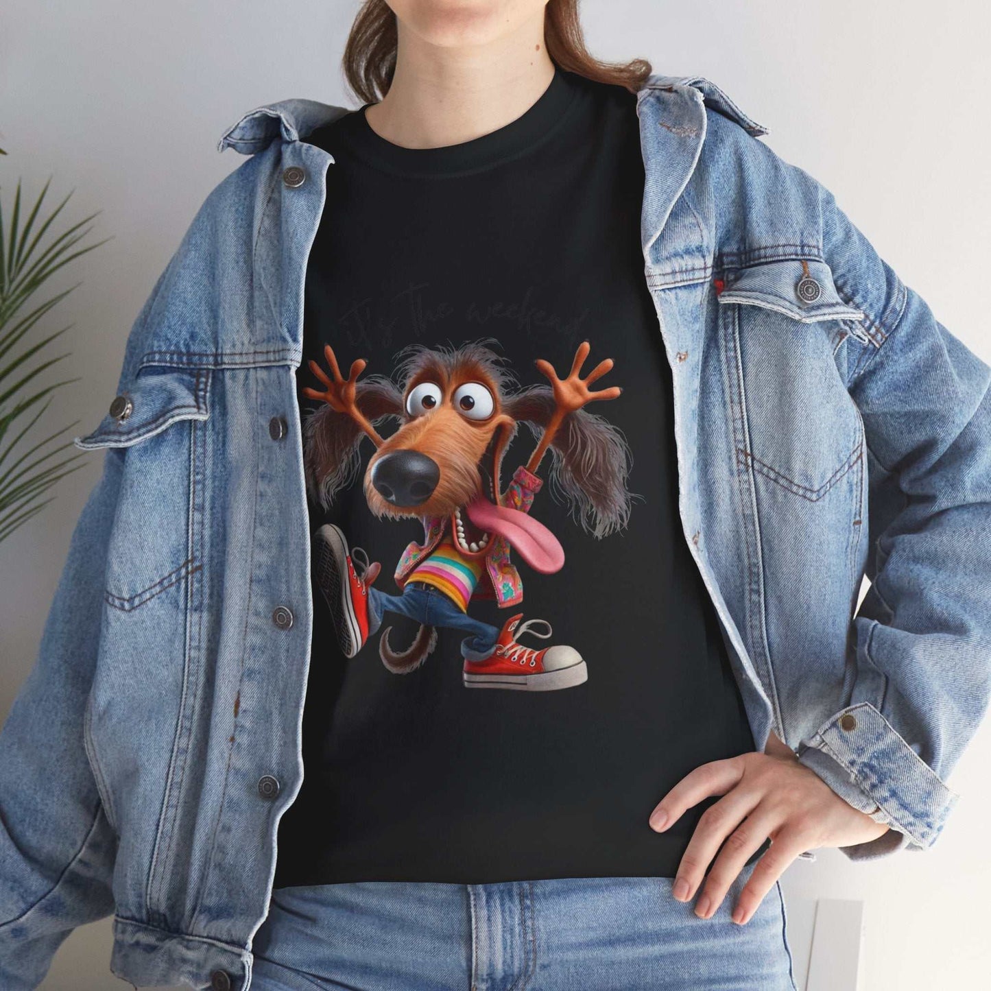 Weekend Vibe Graphic Tee, Unisex Cotton T-Shirt, Dog Lover Gift