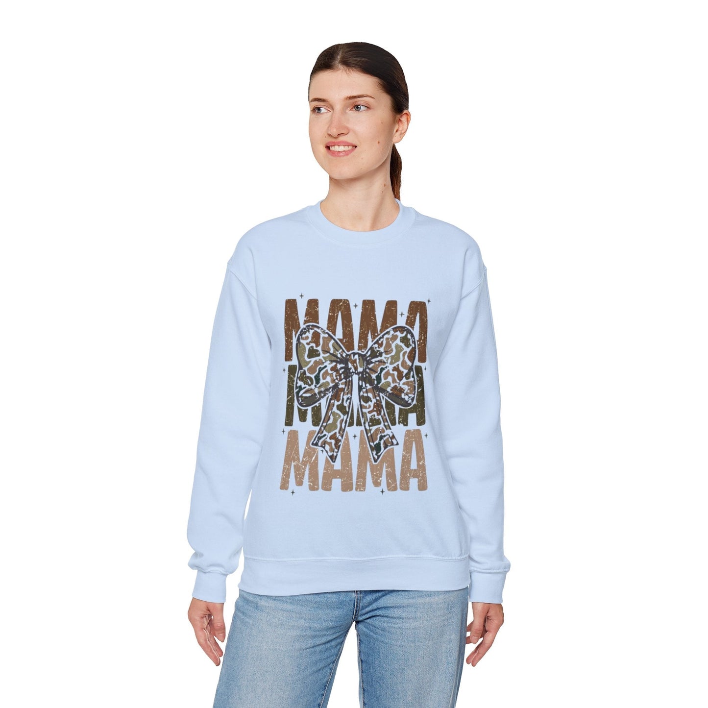 Mama Bow Camo Crewneck Sweatshirt - Perfect Gift for Moms