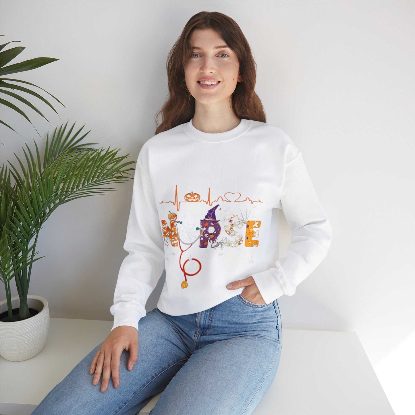 Halloween Sweatshirt for Nurses, Funny Halloween Nurse Gift, Spooky Nurse