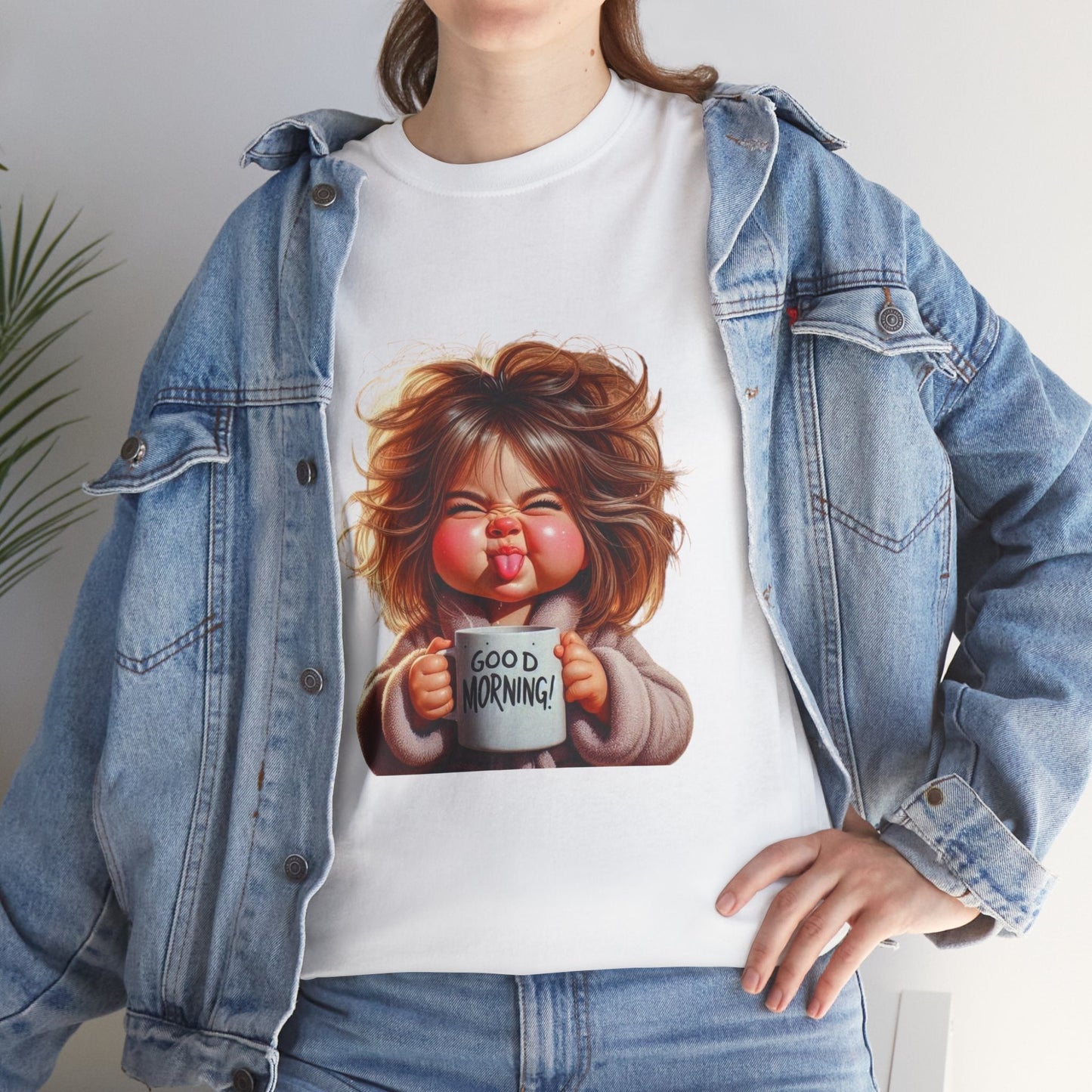 Good Morning Graphic Tee Unisex Heavy Cotton - Cute Cartoon Design Gift