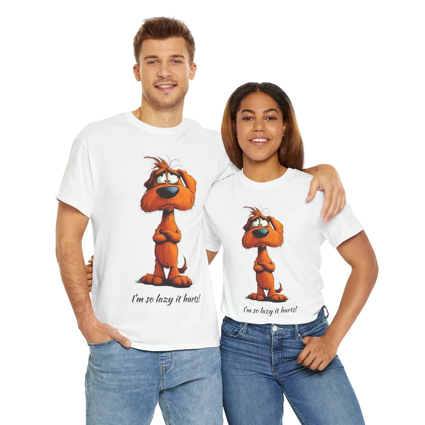 Lazy Dog Graphic Tee, Funny T-Shirt for Dog Lovers, Gift for Animal Lovers