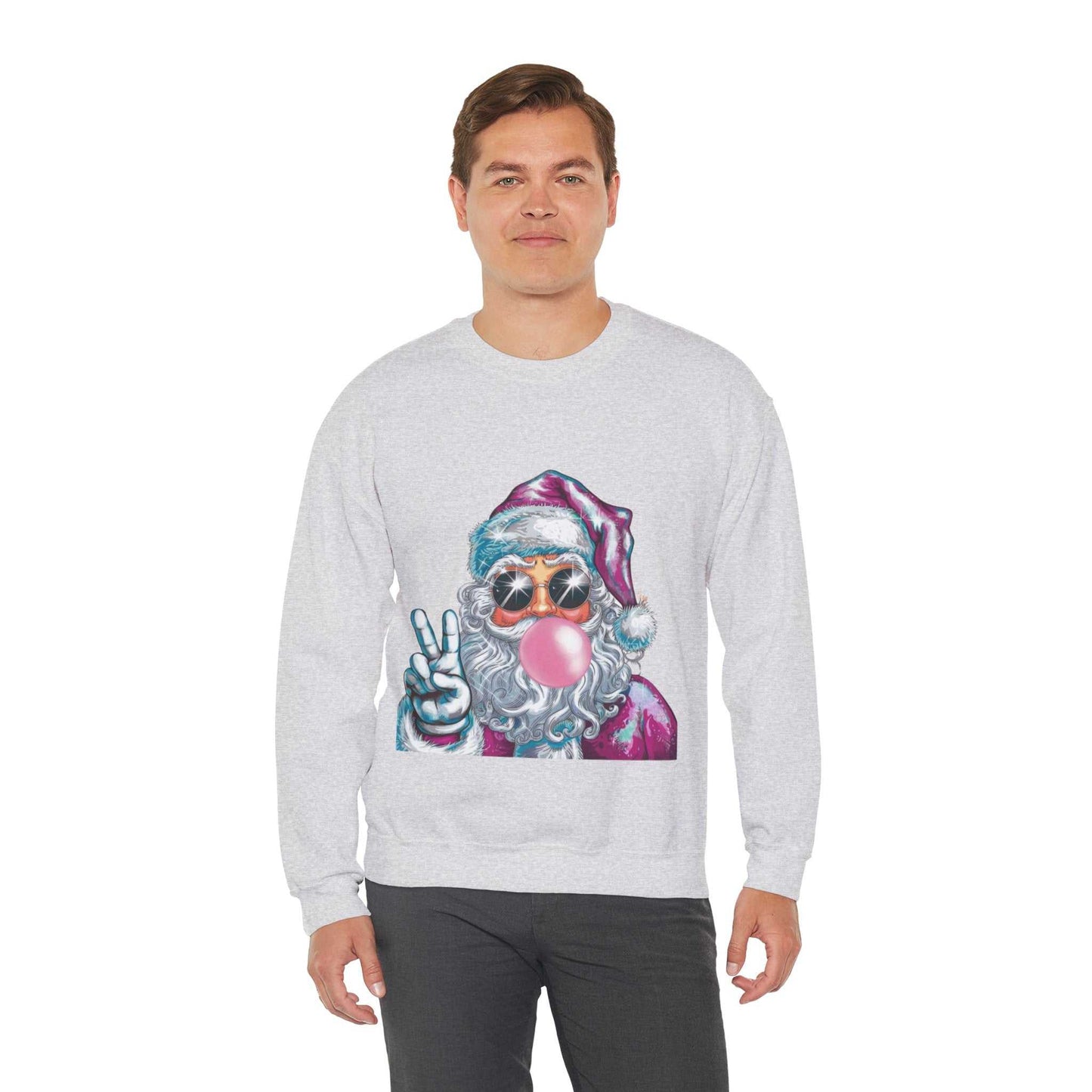 Santa Bubble Gum Christmas Sweatshirt, Funny Santa Gift, Christmas Sweater