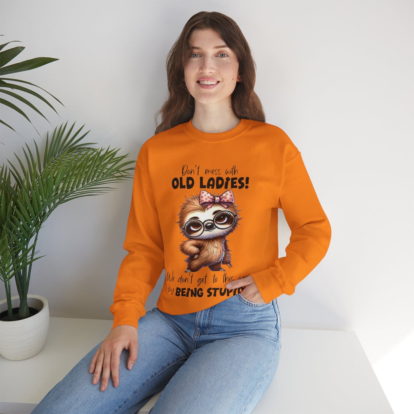 Funny sloth sweatshirt for old ladies - Don't Mess with Old Ladies!