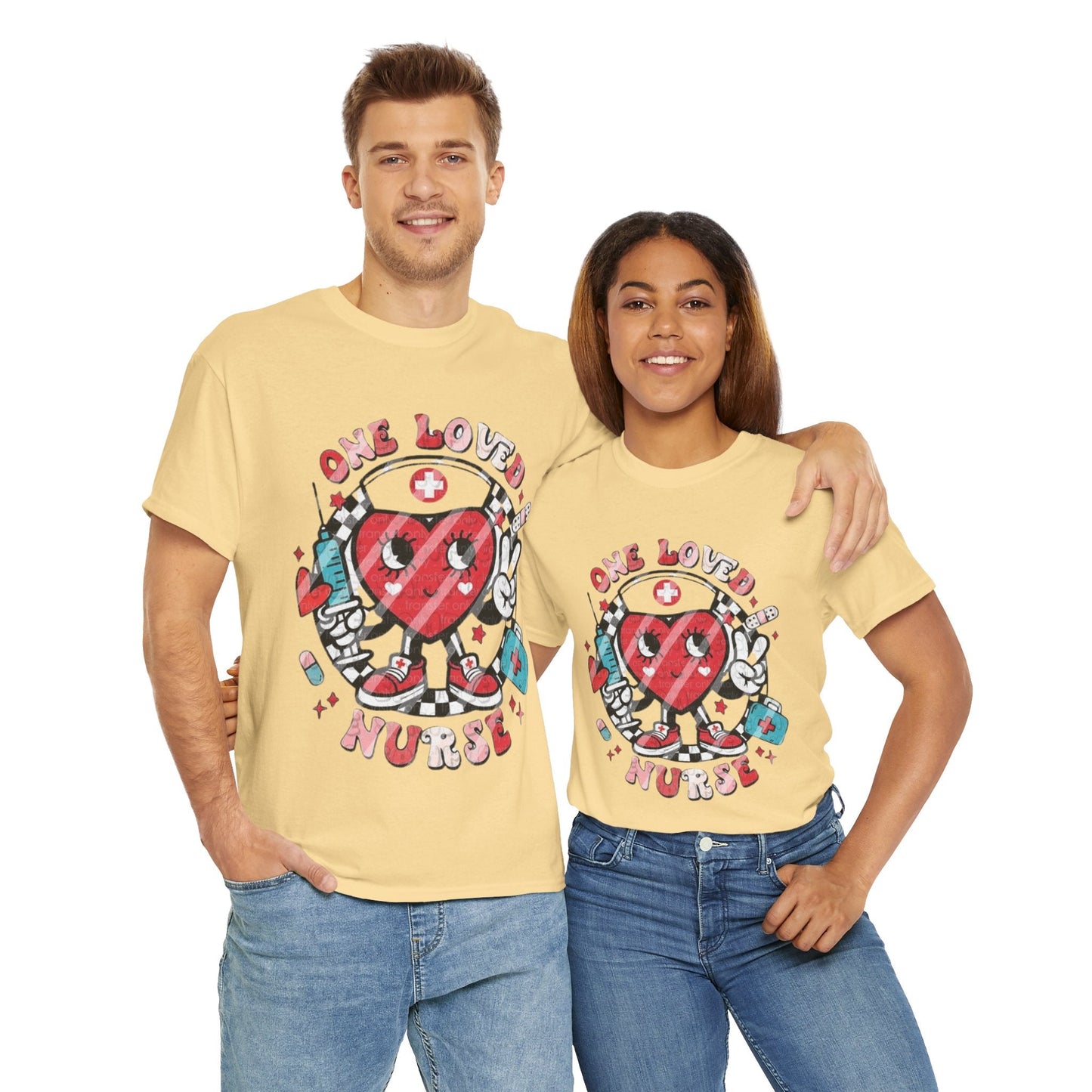 One Love Nurse T-Shirt, Nurse Heart Loved Gift