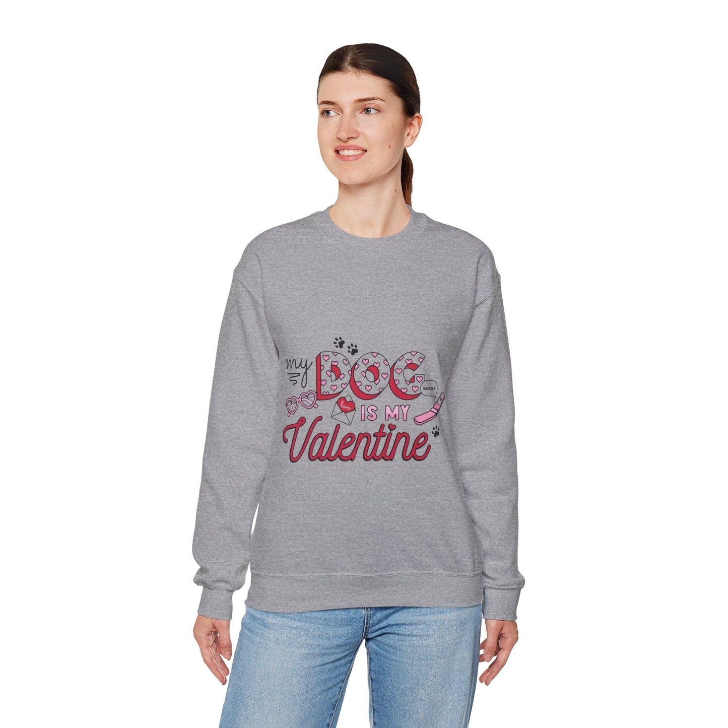 My Dog Is My Valentine Sweatshirt – Dog Mama Lover Gift, Cute Dog Mom Sweater