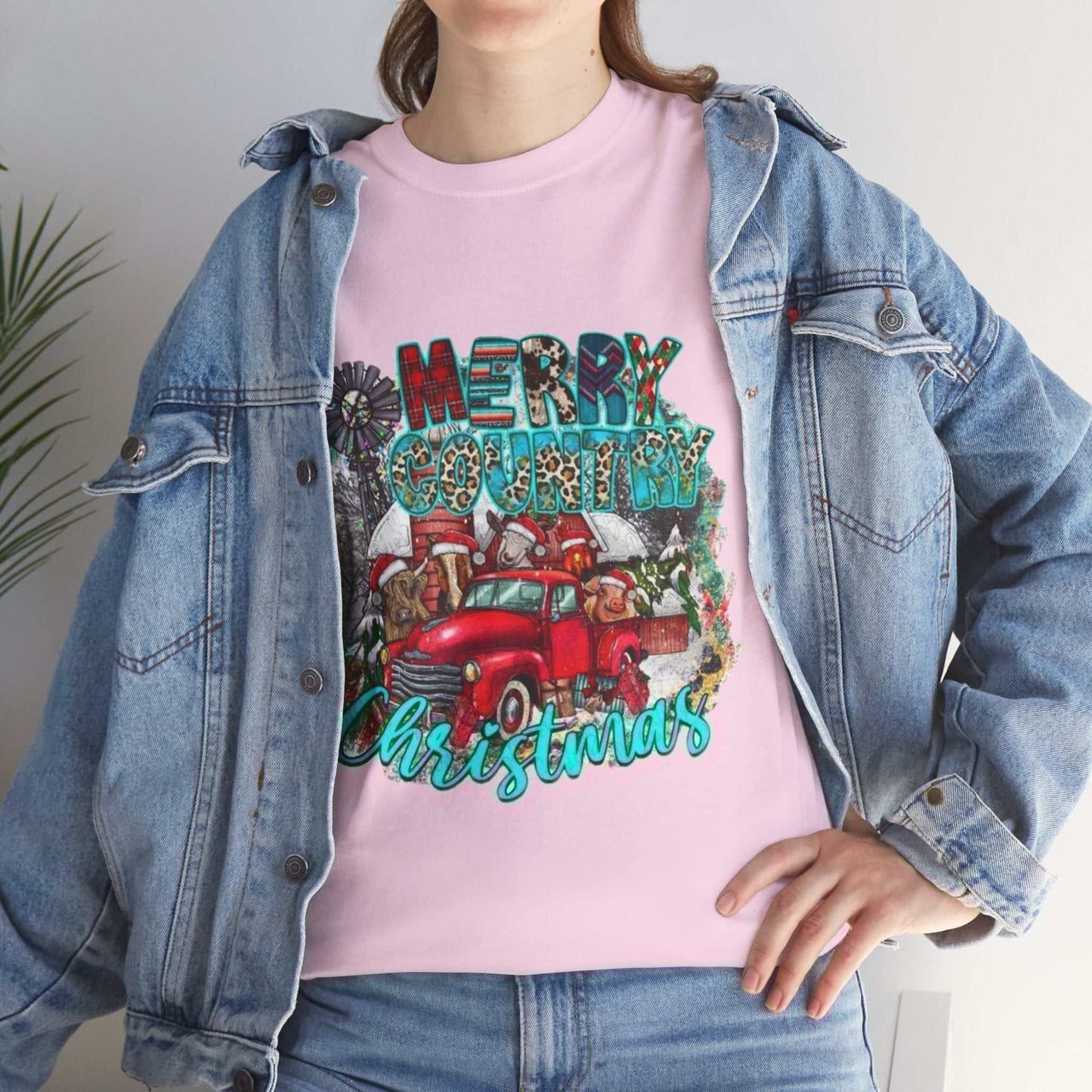 Merry Country Christmas T-Shirt, Retro Christmas Gift, Country Girl Shirt