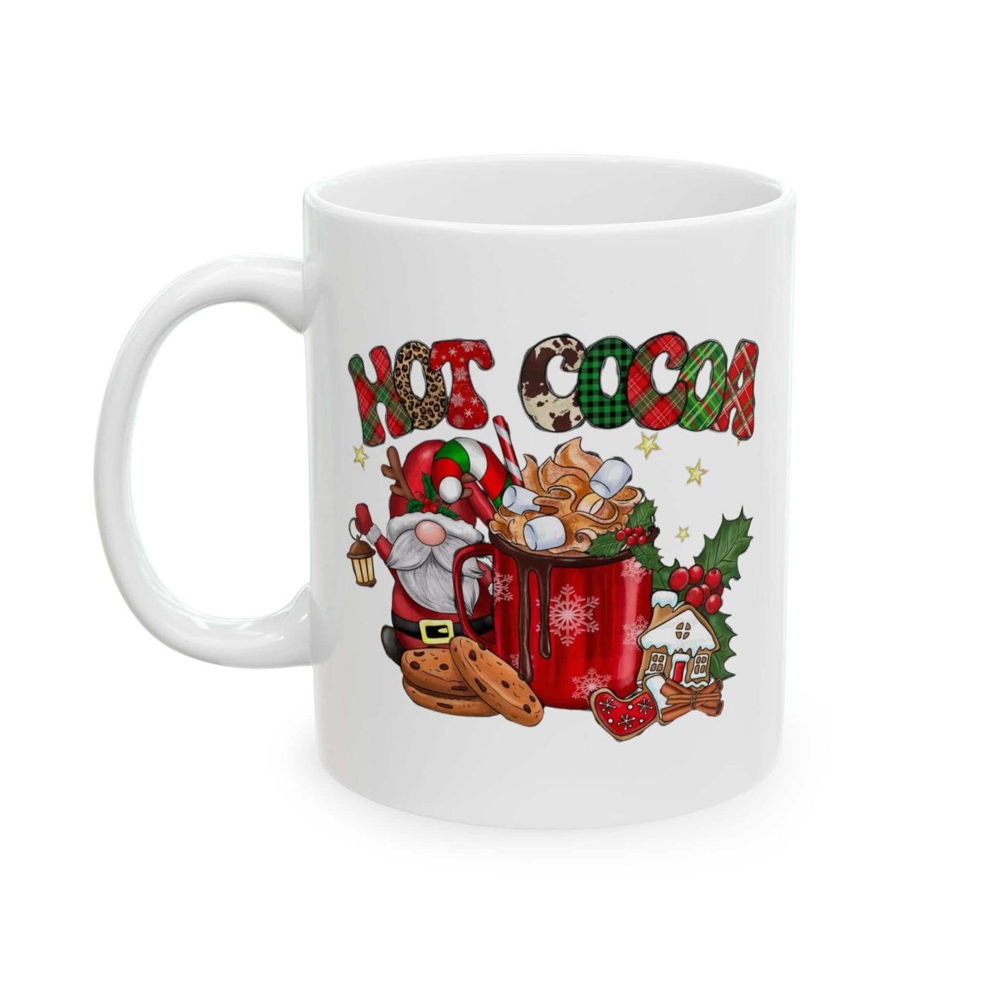 Hot Cocoa Christmas Movies Mug with Gnome Design, Perfect Christmas Gift