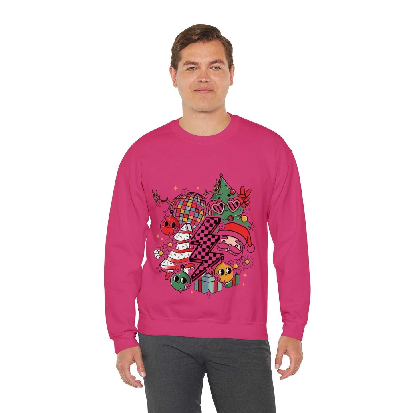 Christmas Disco Long Sleeve Sweatshirt, Disco Holiday Gift