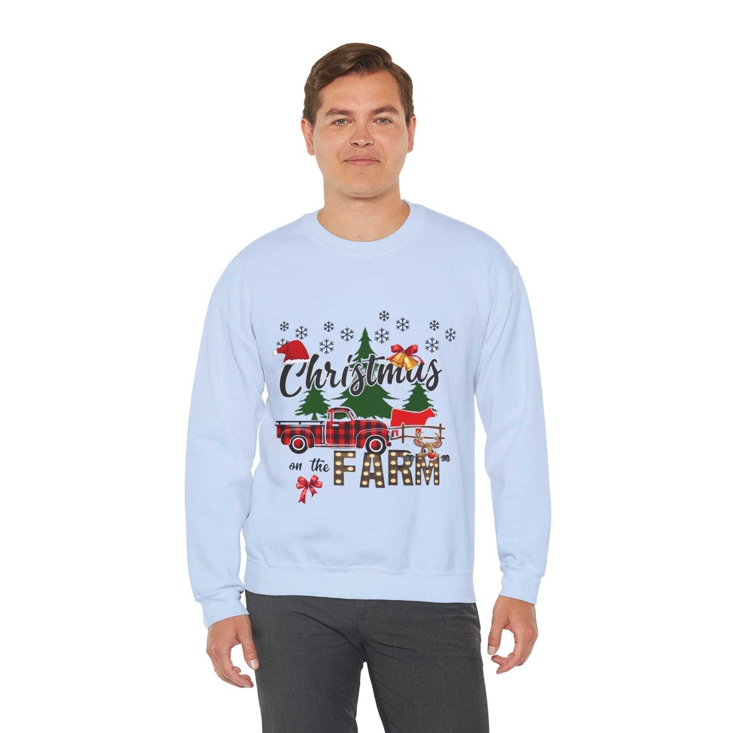 Christmas on the Farm Sweatshirt, Christmas Tree Gift