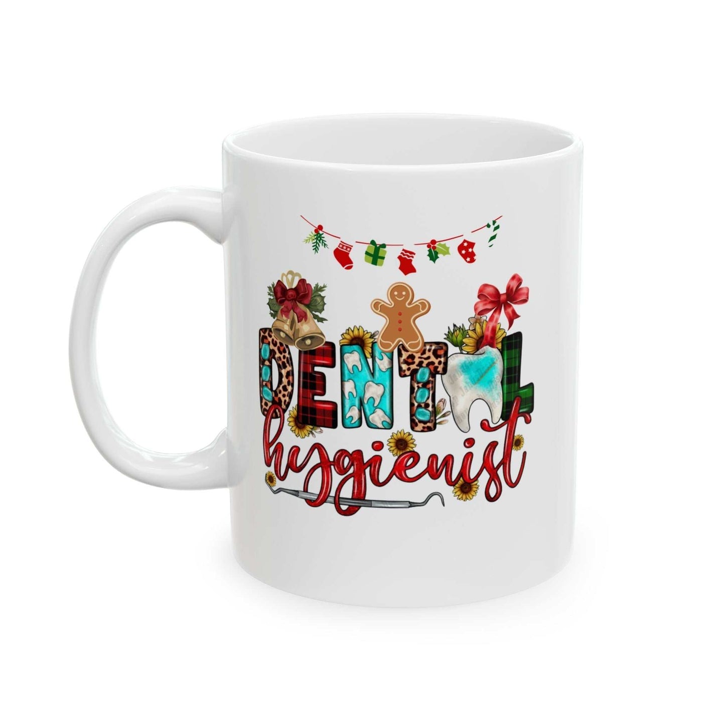 Christmas Dental Hygienist Mugs, Christmas Dentist Gift