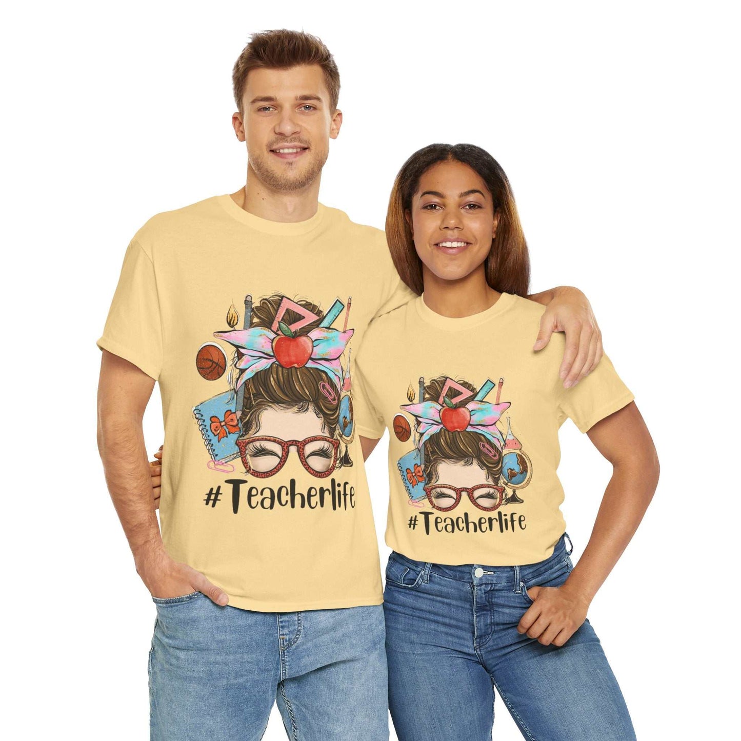 Teacher Life Unisex Tee Heavy Cotton, Cute Teacher Shirt, Gift for Teachers