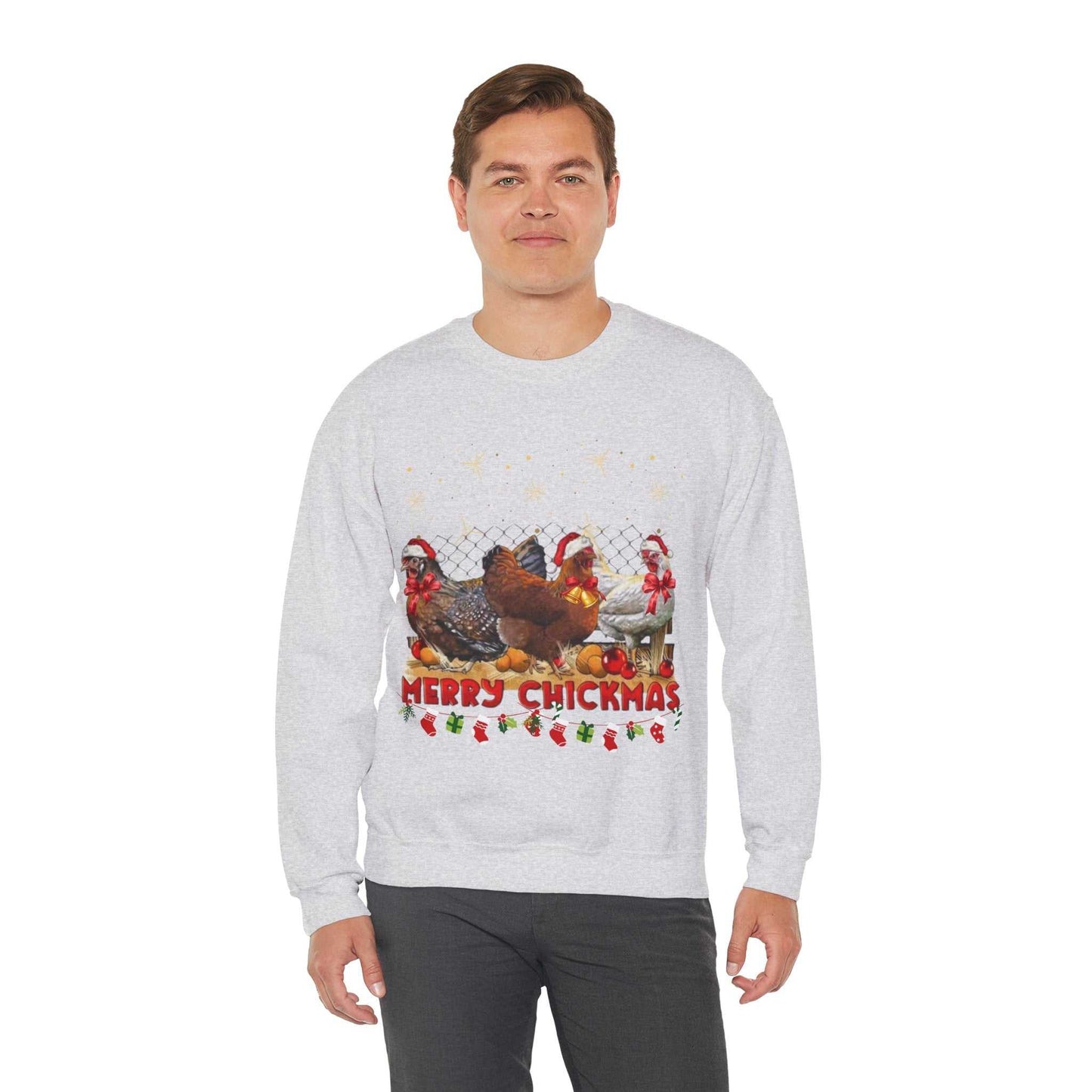 Merry Chickmas Sweatshirt, Cute Christmas Chickens Gift
