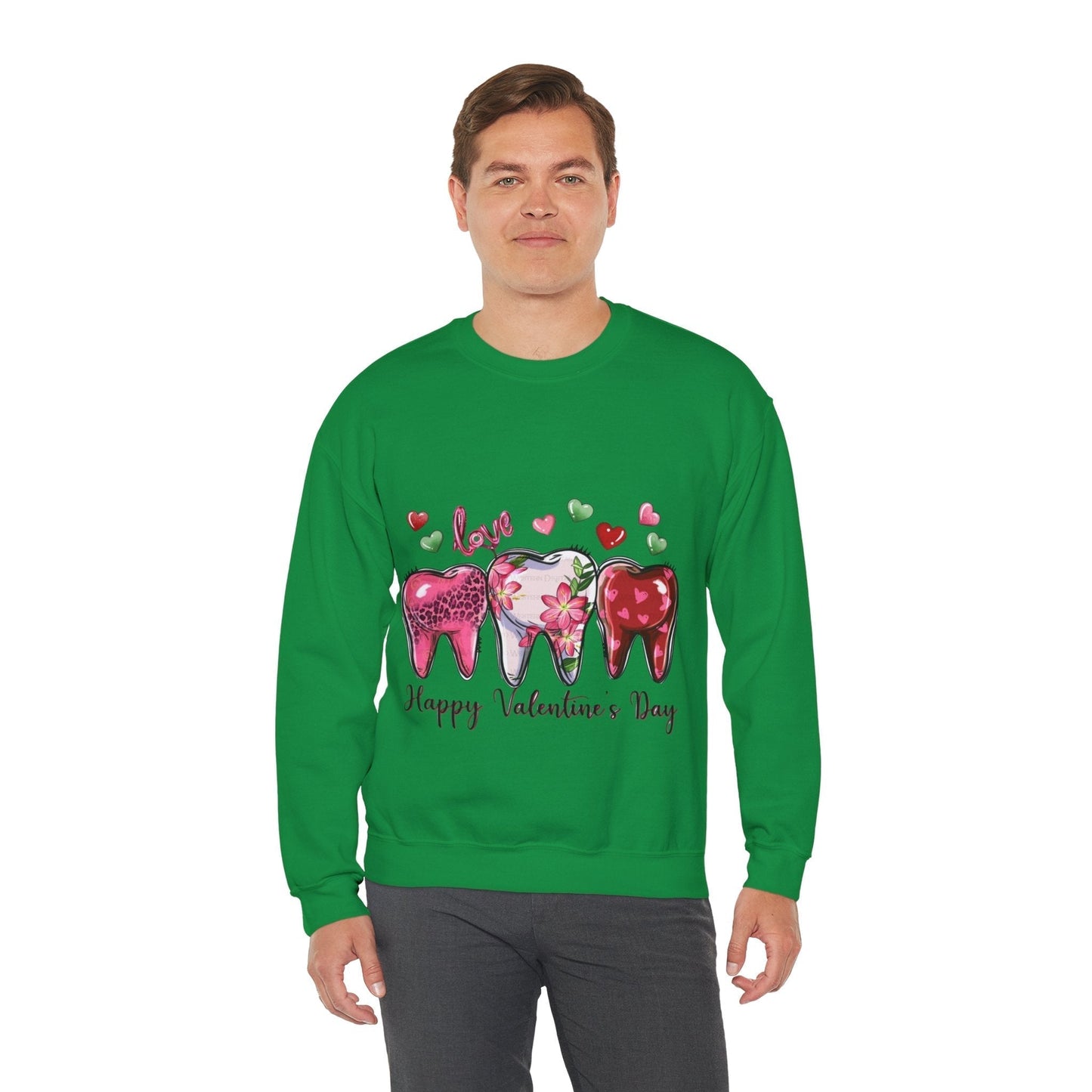 Dental Love Happy Valentines Day Sweatshirt - Cute Dental Hygienist Gift