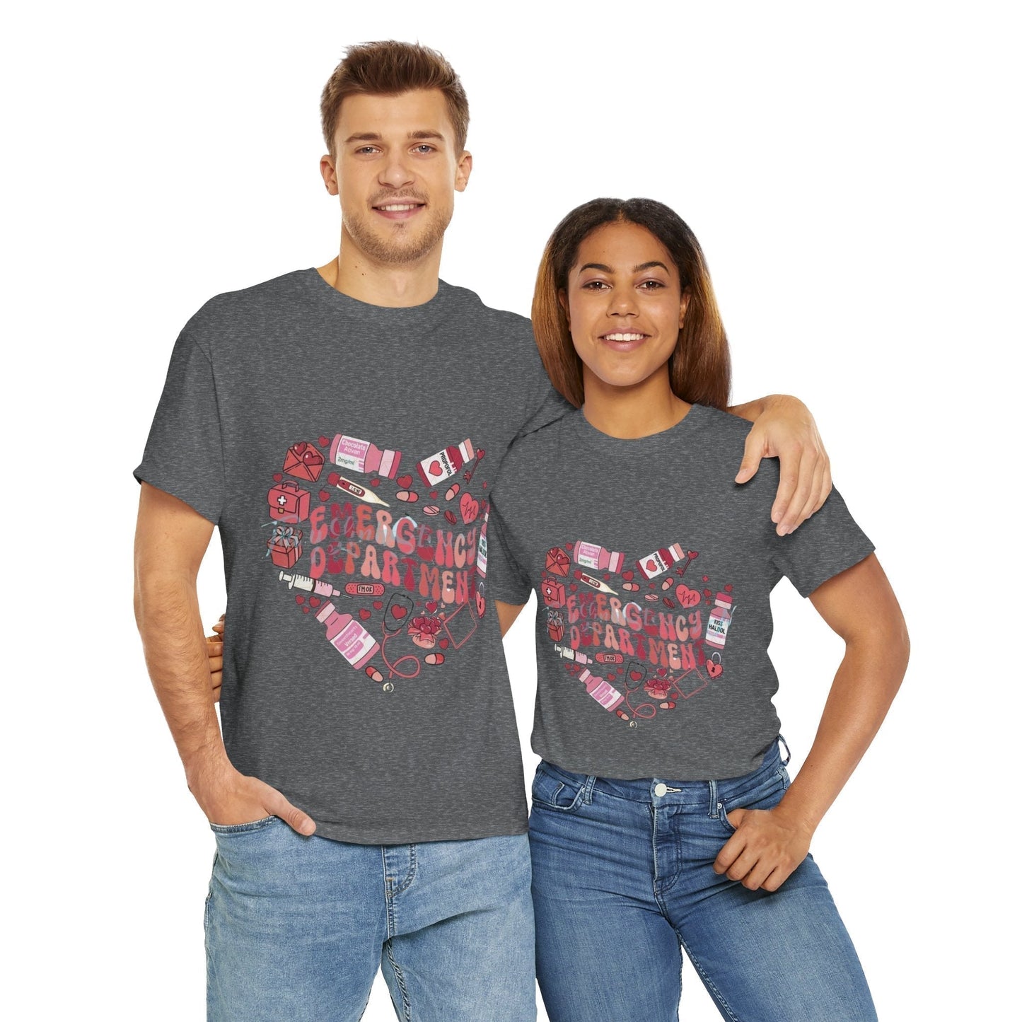 Emergency Department Nurse Valentine T-Shirt , Valentines Day Nursing Gifts