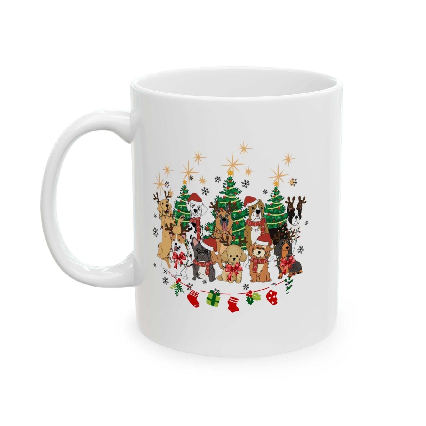 Christmas Dogs Mugs, Dog Mugs Gift