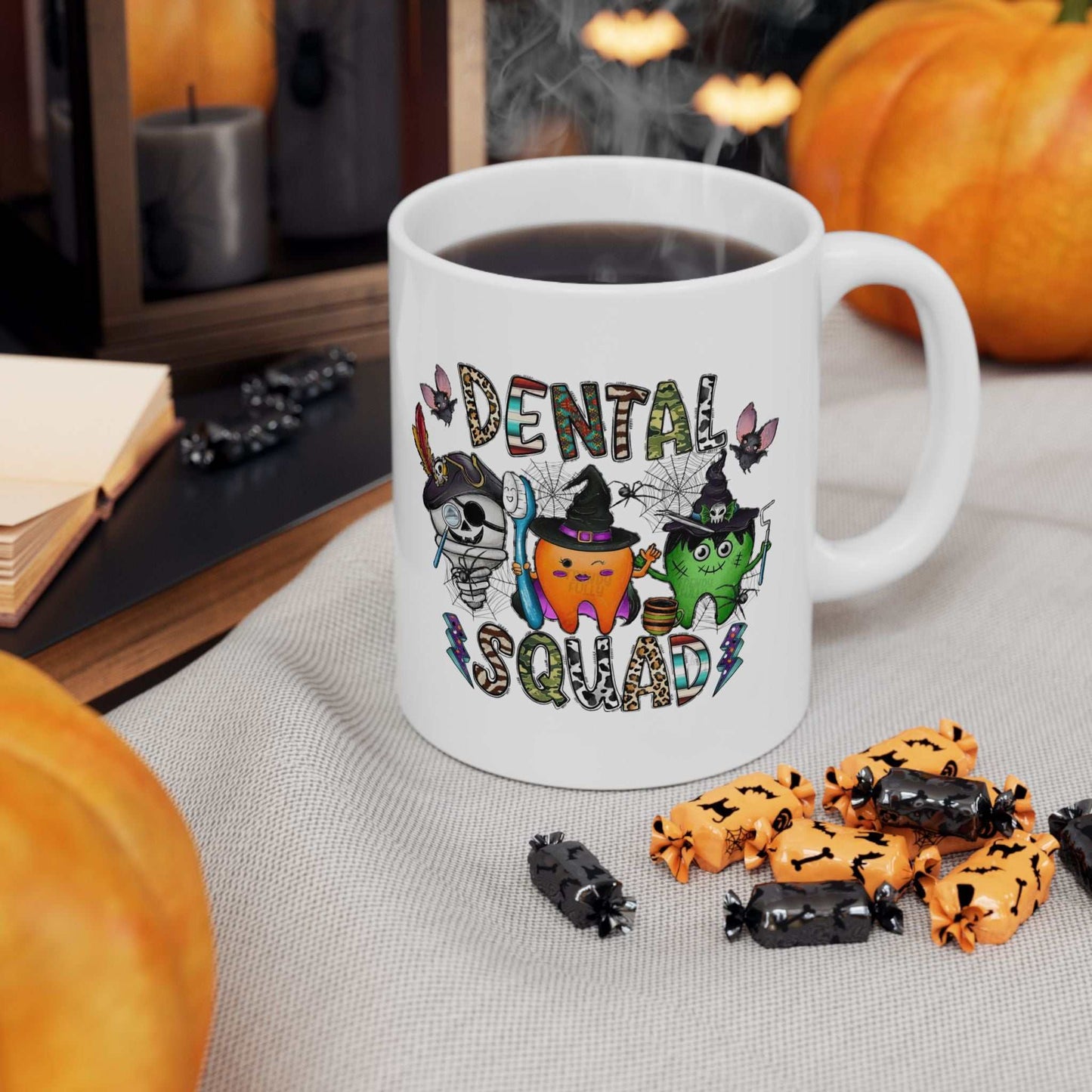 Dental Halloween Mugs, Dental Office Halloween Gift