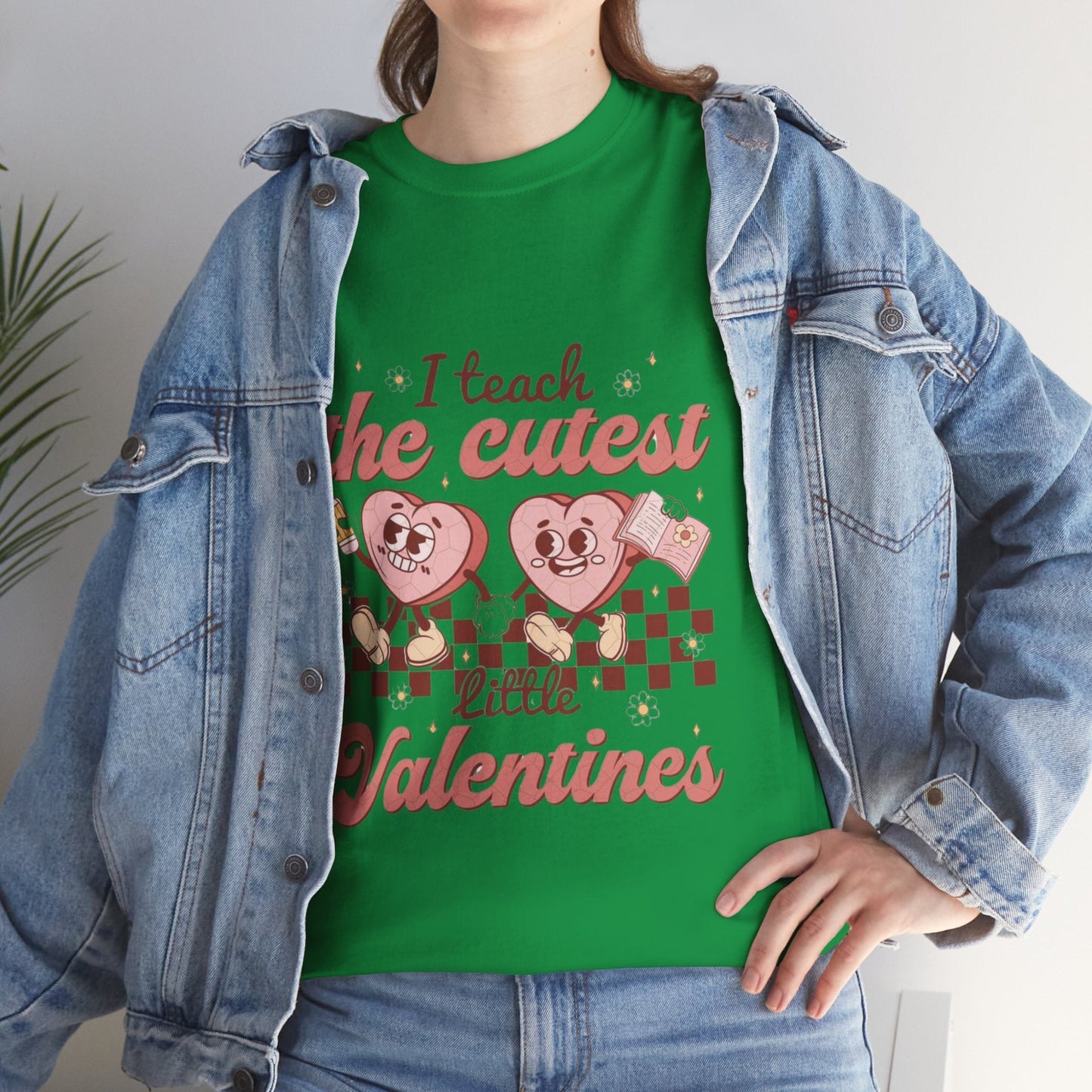 I Teach The Cutest Little Valentines T-Shirt, Retro Heart Love Gift