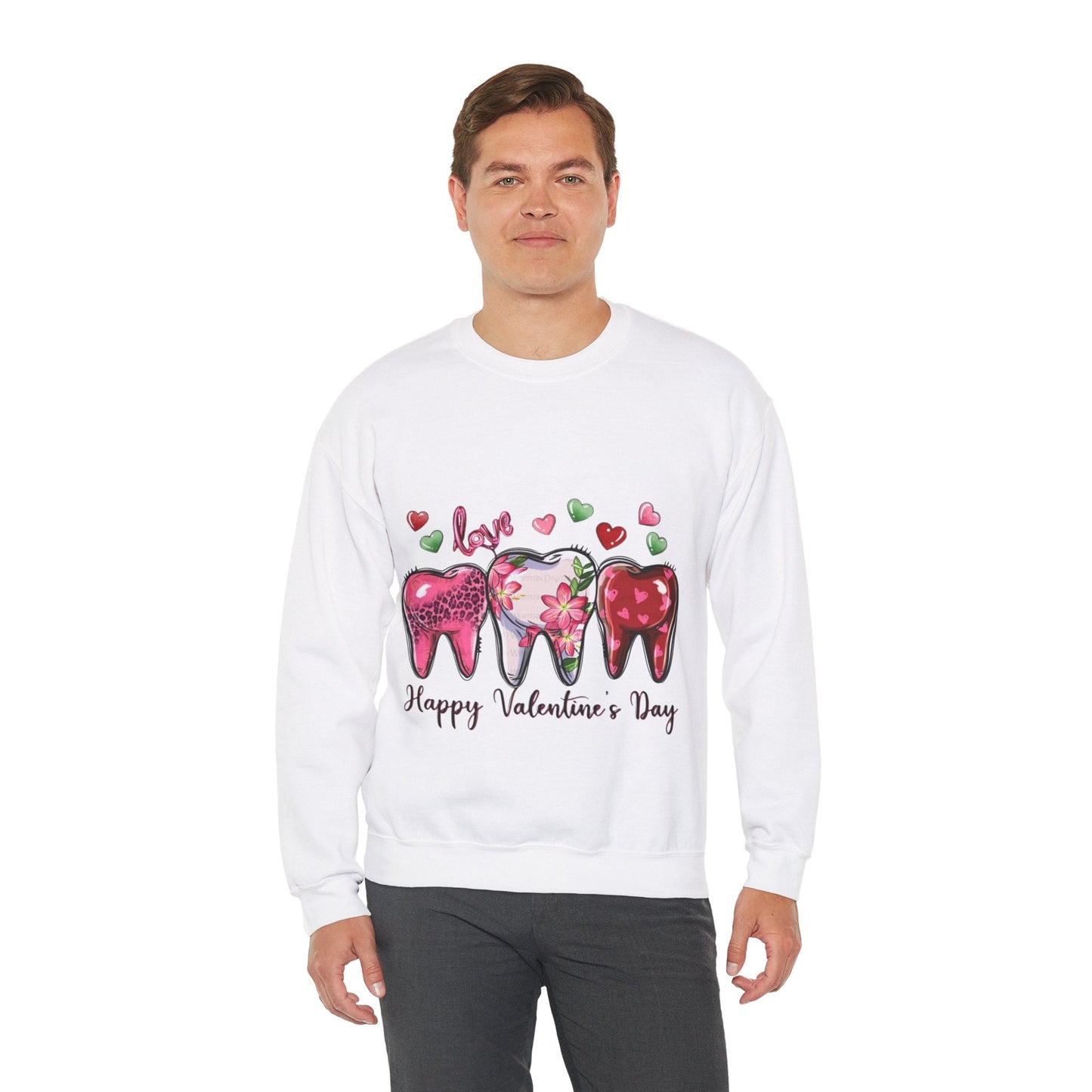 Dental Love Happy Valentines Day Sweatshirt - Cute Dental Hygienist Gift