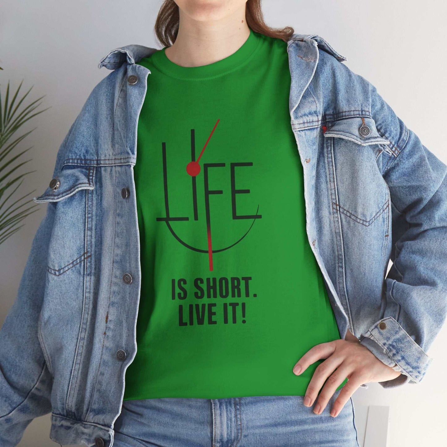 Life is Short, Live It! Unisex Heavy Cotton Tee - Motivational Shirt, Gift for Friends