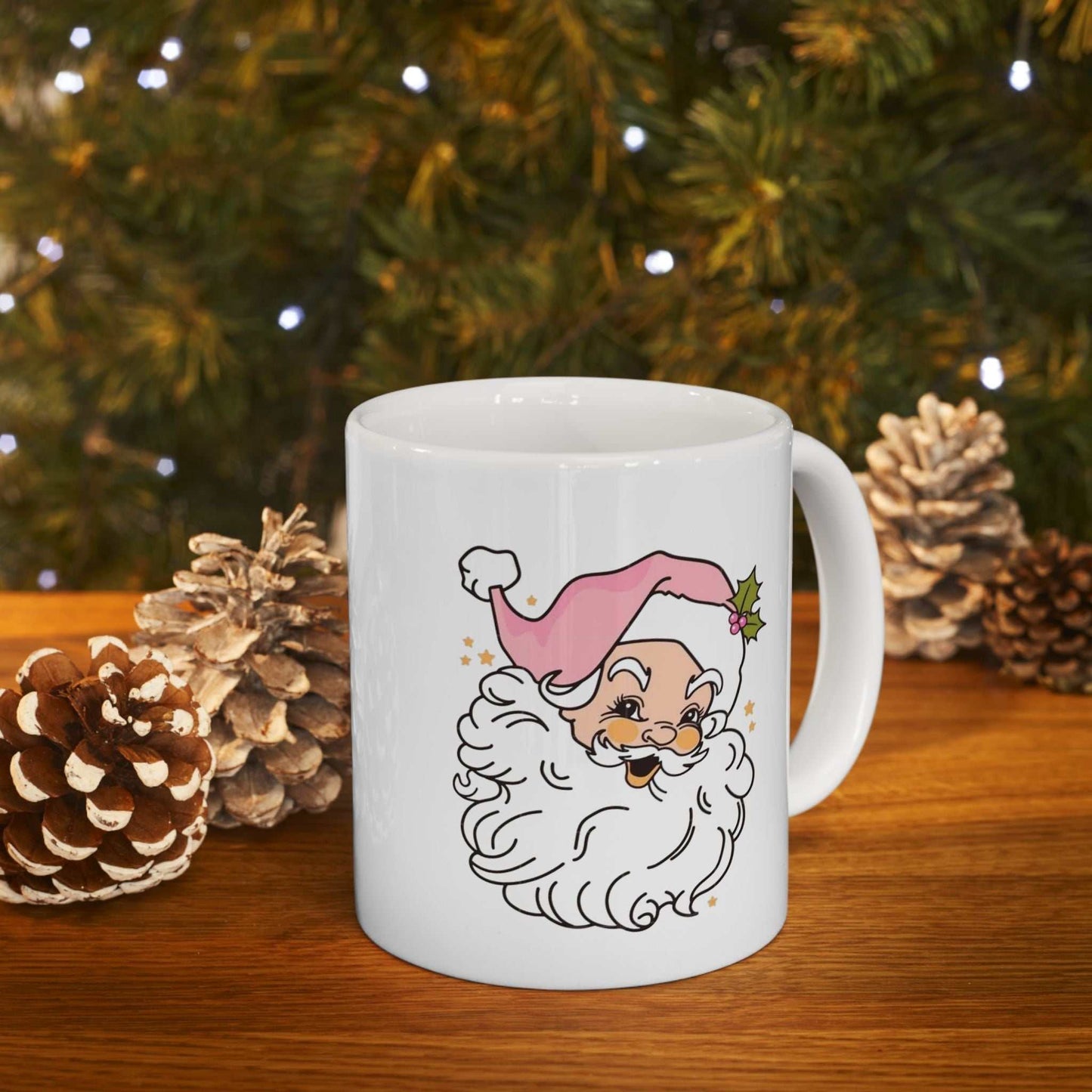 Santa Claus Mugs, Vintage Christmas Gift