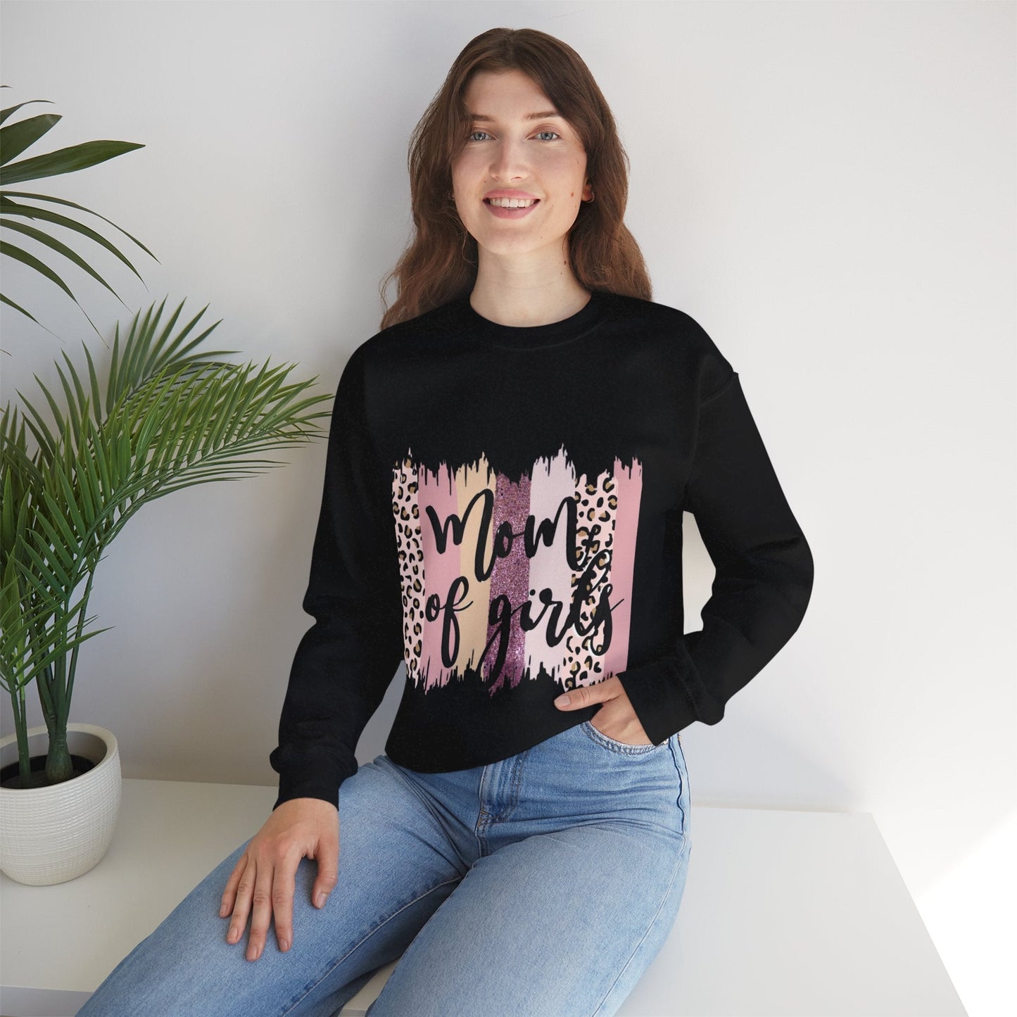 Mom of Girls Crewneck Sweatshirt - Stylish & Comfy Gift for Moms