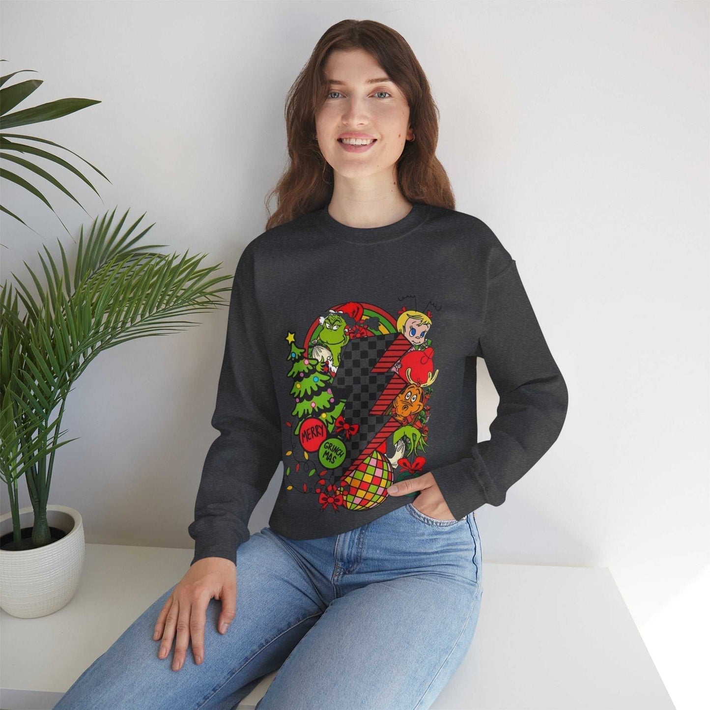 Merry Grinchmas Sweatshirt, Disco Christmas Gift