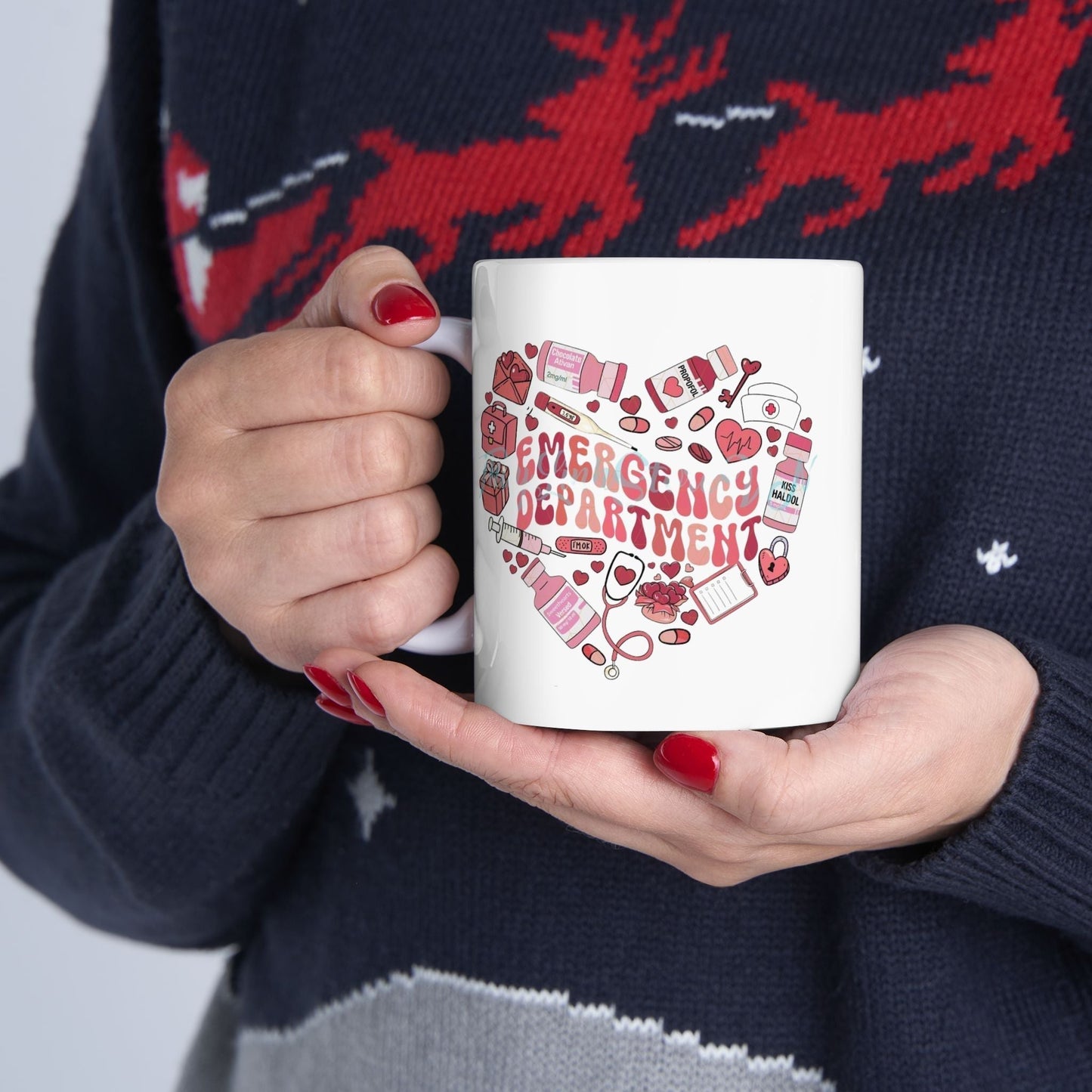 Emergency Department Nurse Valentine Mugs, Valentines Day Nursing Gifts