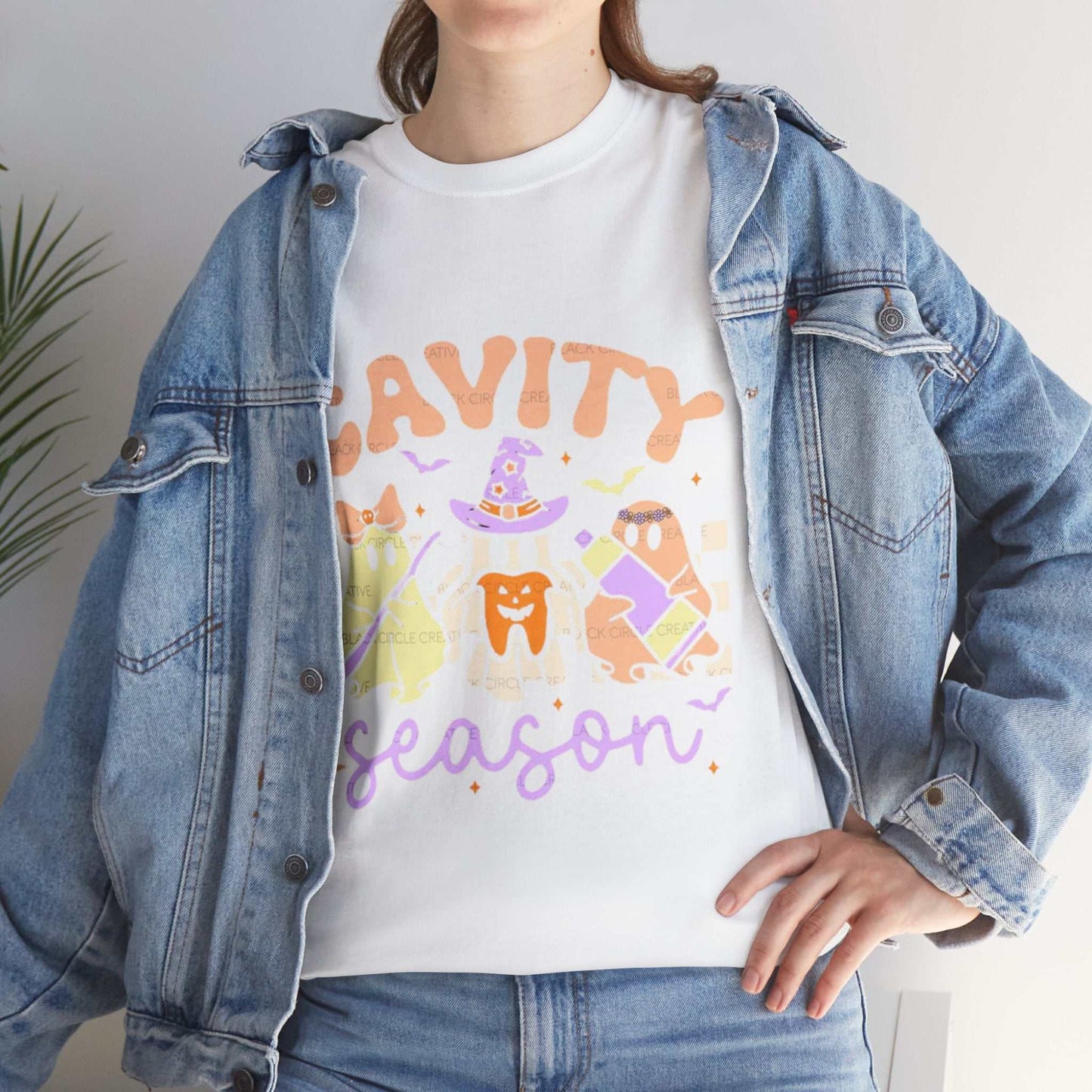Cavity Season Unisex Tee, Fun Halloween Shirt, Autumn Vibes, Gift for Dentist