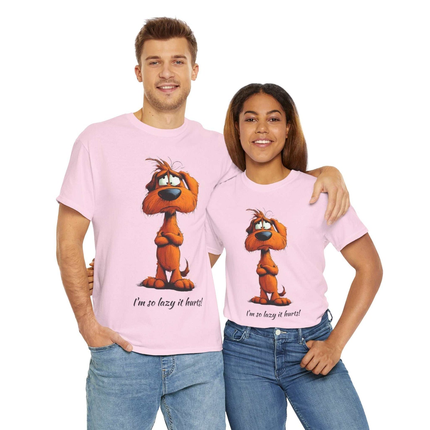 Lazy Dog Graphic Tee, Funny T-Shirt for Dog Lovers, Gift for Animal Lovers