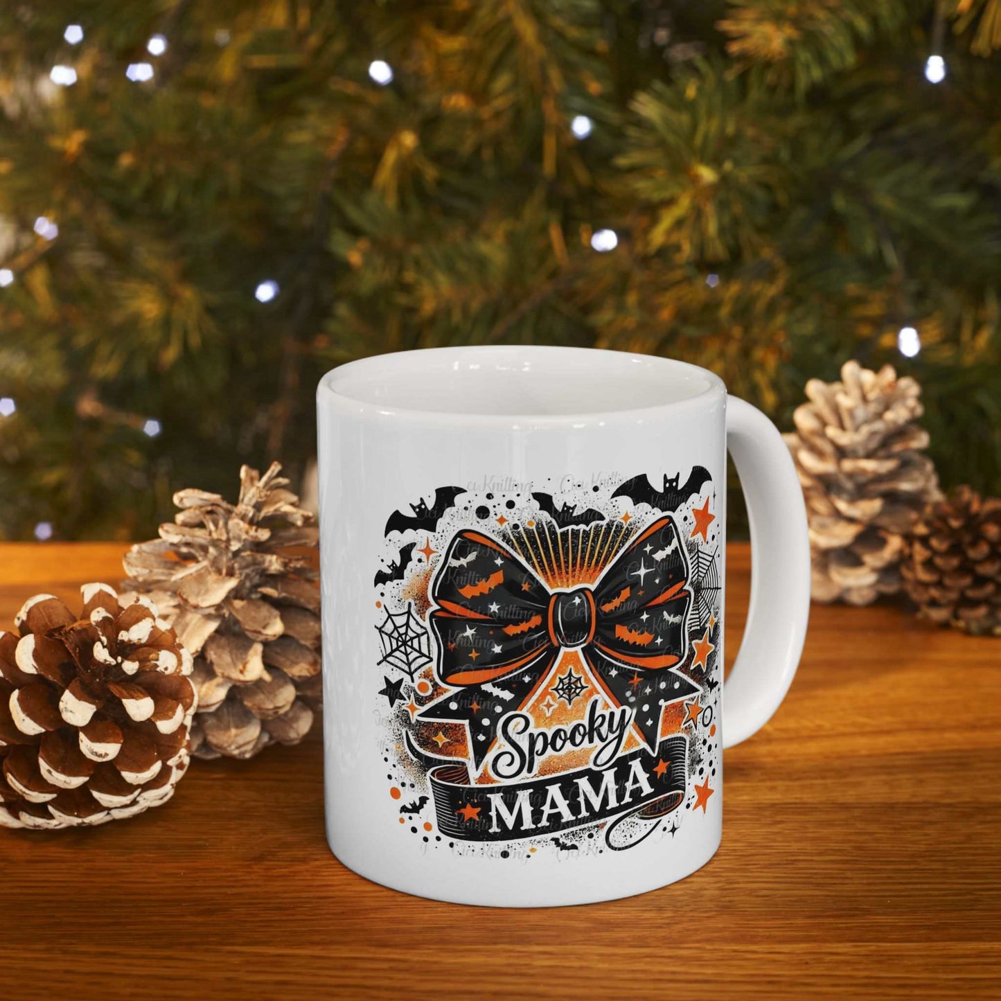 Spooky Mama Mugs, Coquette Halloween Gift, Retro Halloween Mug