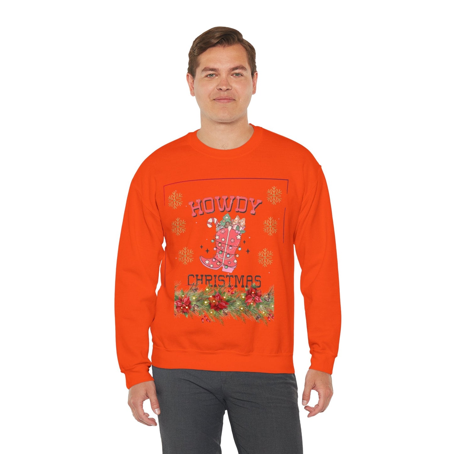 Howdy Christmas Sweatshirt, Christmas Cowboy Gift