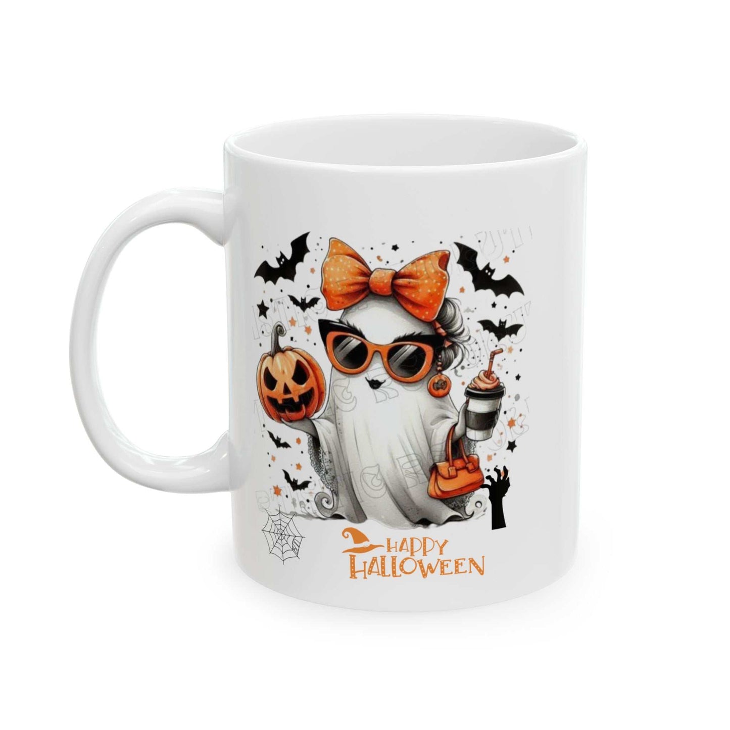 Halloween Girl Mugs, Cute Girl Ghost Gift, Spooky Season Mug