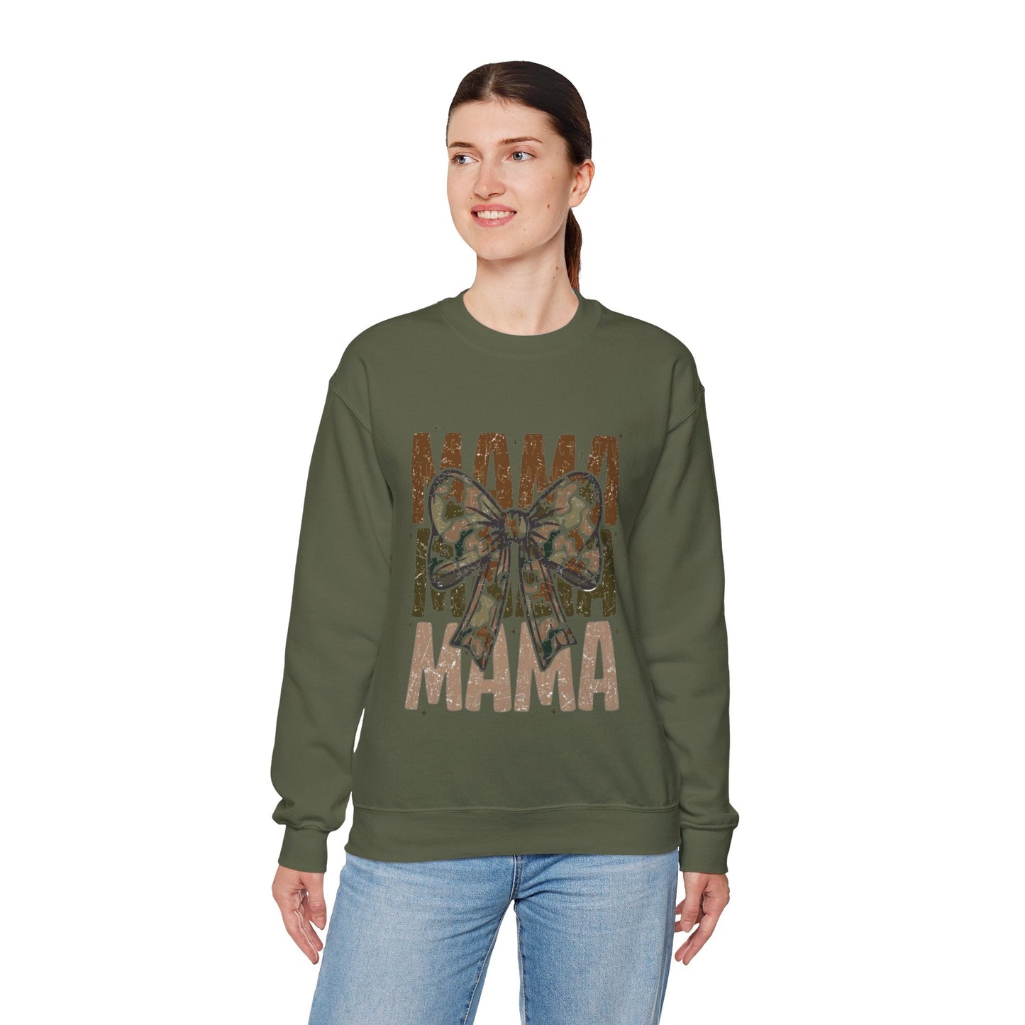Mama Bow Camo Crewneck Sweatshirt - Perfect Gift for Moms