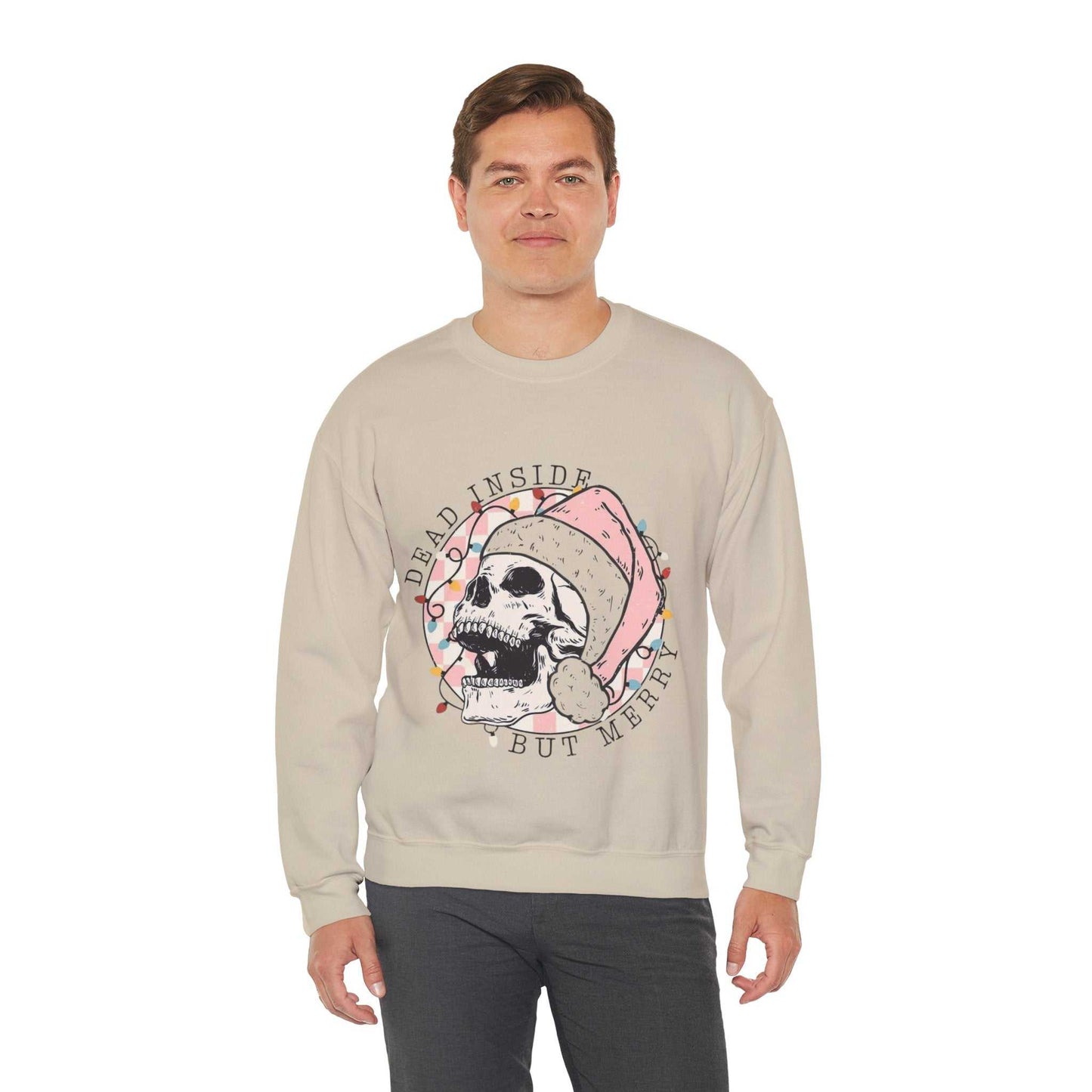 Dead Inside Skeleton Christmas Sweatshirt, Holiday Skeleton Gift
