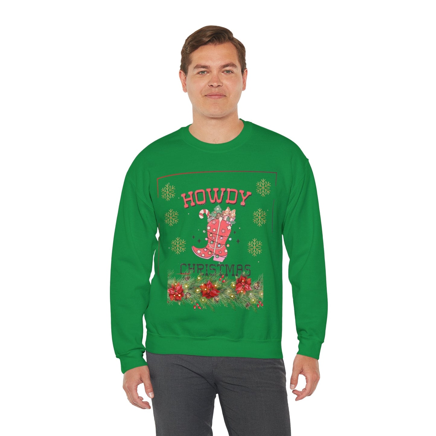 Howdy Christmas Sweatshirt, Christmas Cowboy Gift