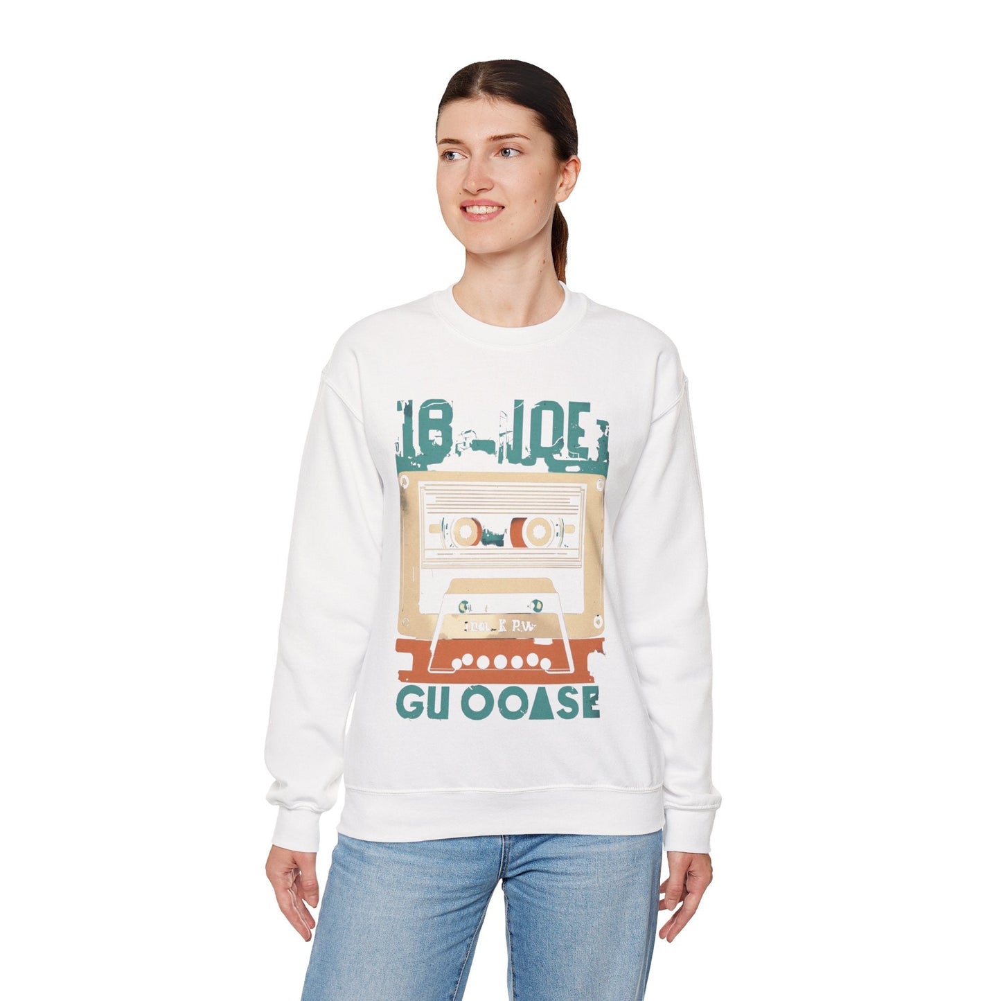 Retro 80s Cassette Tape Crewneck Sweatshirt - Unisex Retro Gift