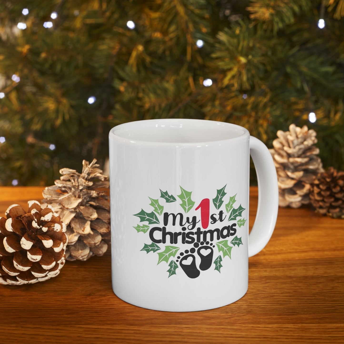 Family Christmas Name Mug, Baby First Gift