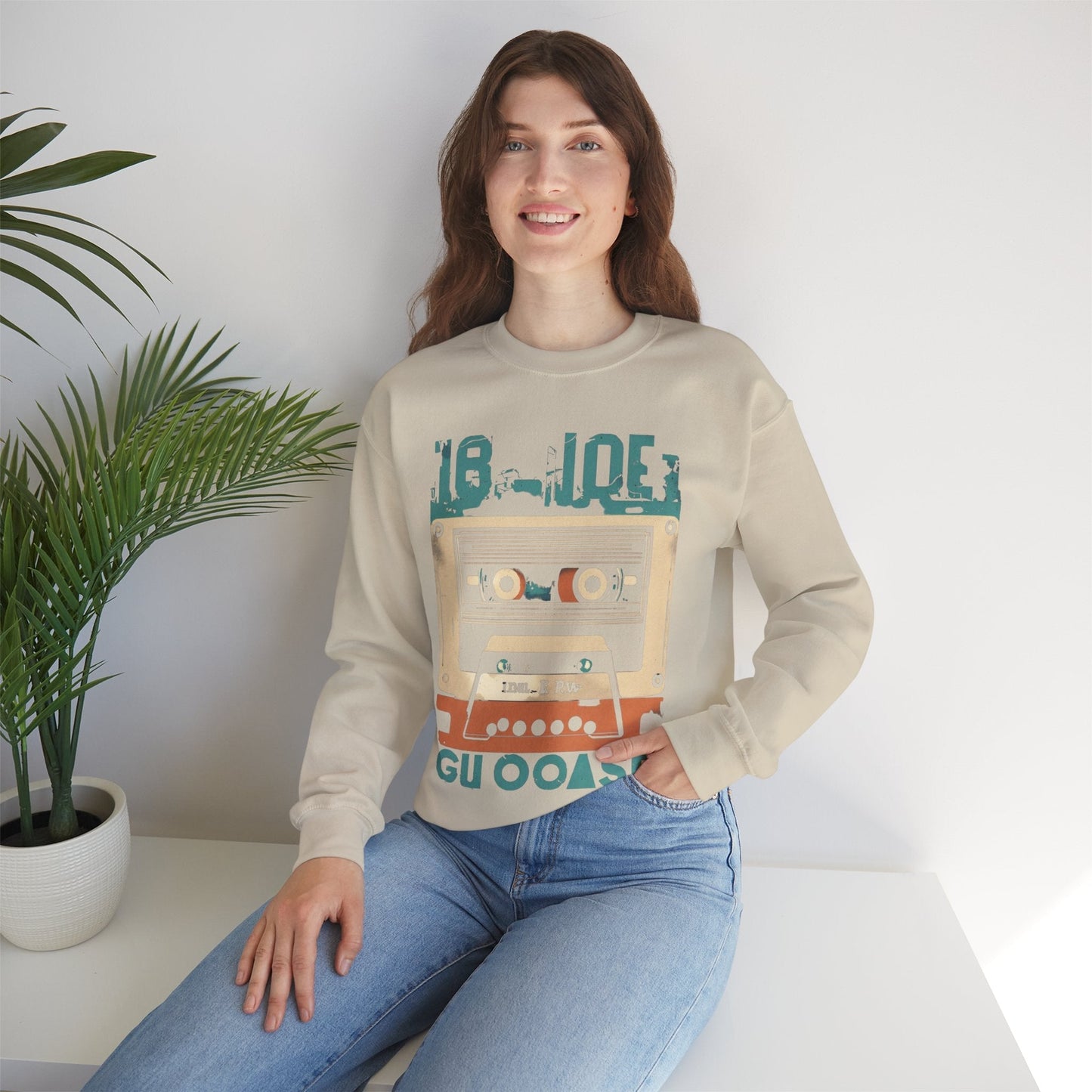 Retro 80s Cassette Tape Crewneck Sweatshirt - Unisex Retro Gift