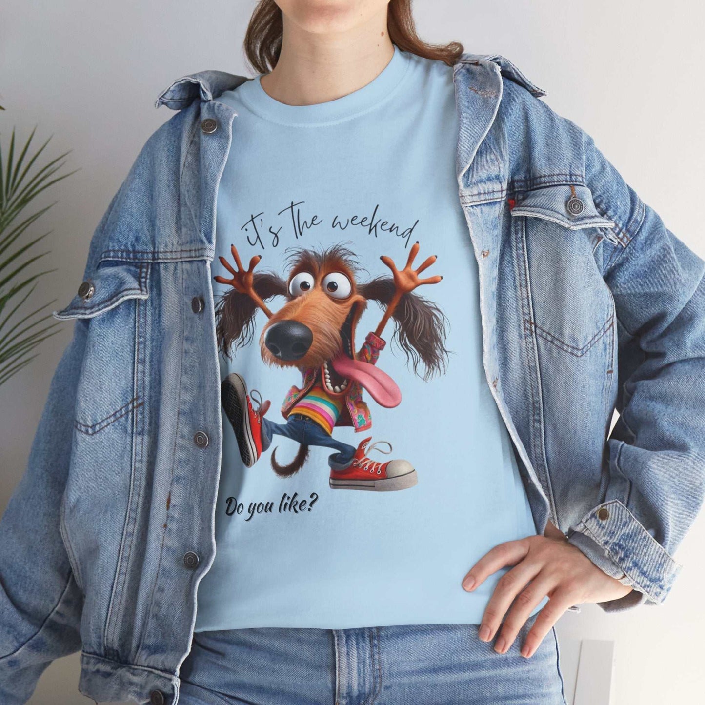 Weekend Vibe Graphic Tee, Unisex Cotton T-Shirt, Dog Lover Gift