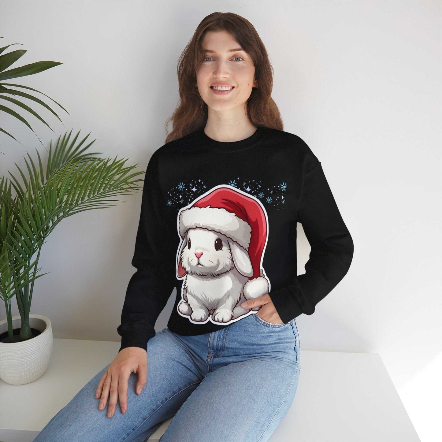 Cute Rabbit Christmas Sweatshirt, Funny Rabbit Gift