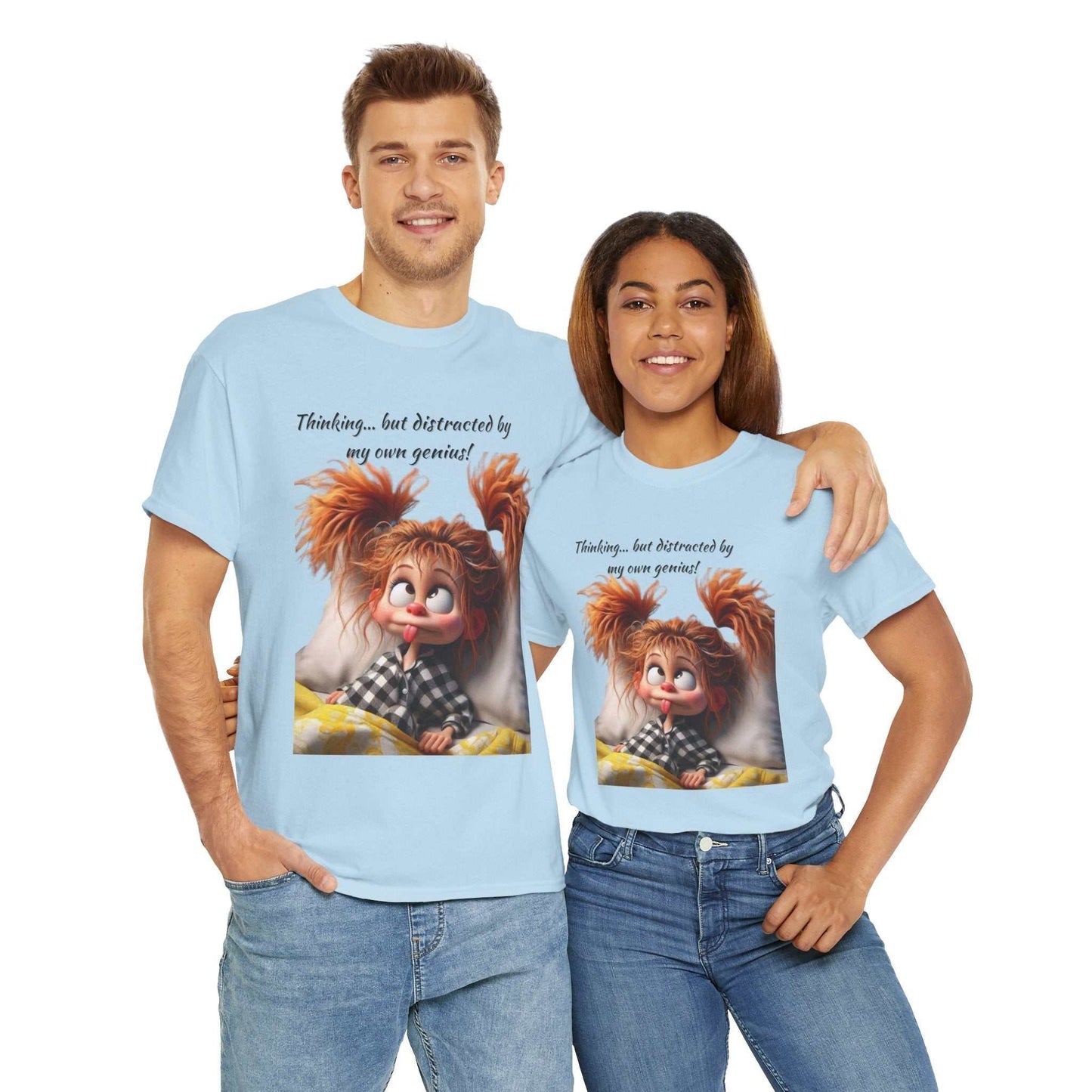 Whimsical Cotton Graphic Tee - Fun Casual Wear, Perfect Gift for Kids and Adults