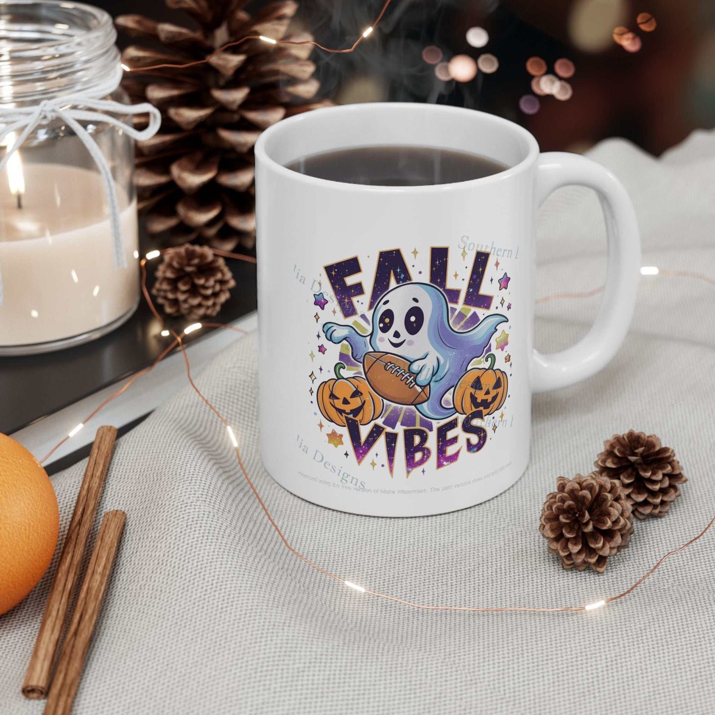 Fall Vibes Mugs, Cute Thanksgiving Gift, Halloween Mug