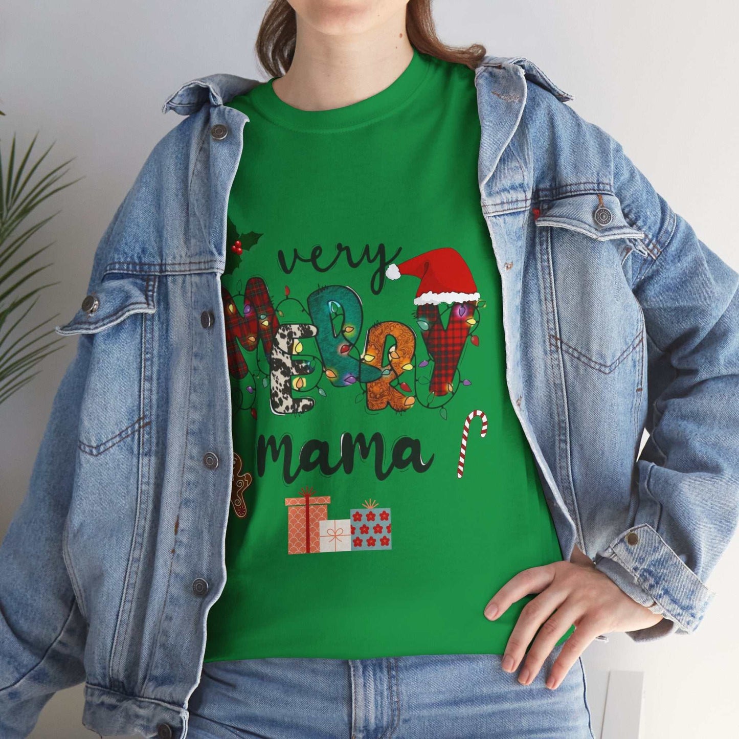 Very Merry Mama Christmas Shirt, Merry Christmas Party Gift