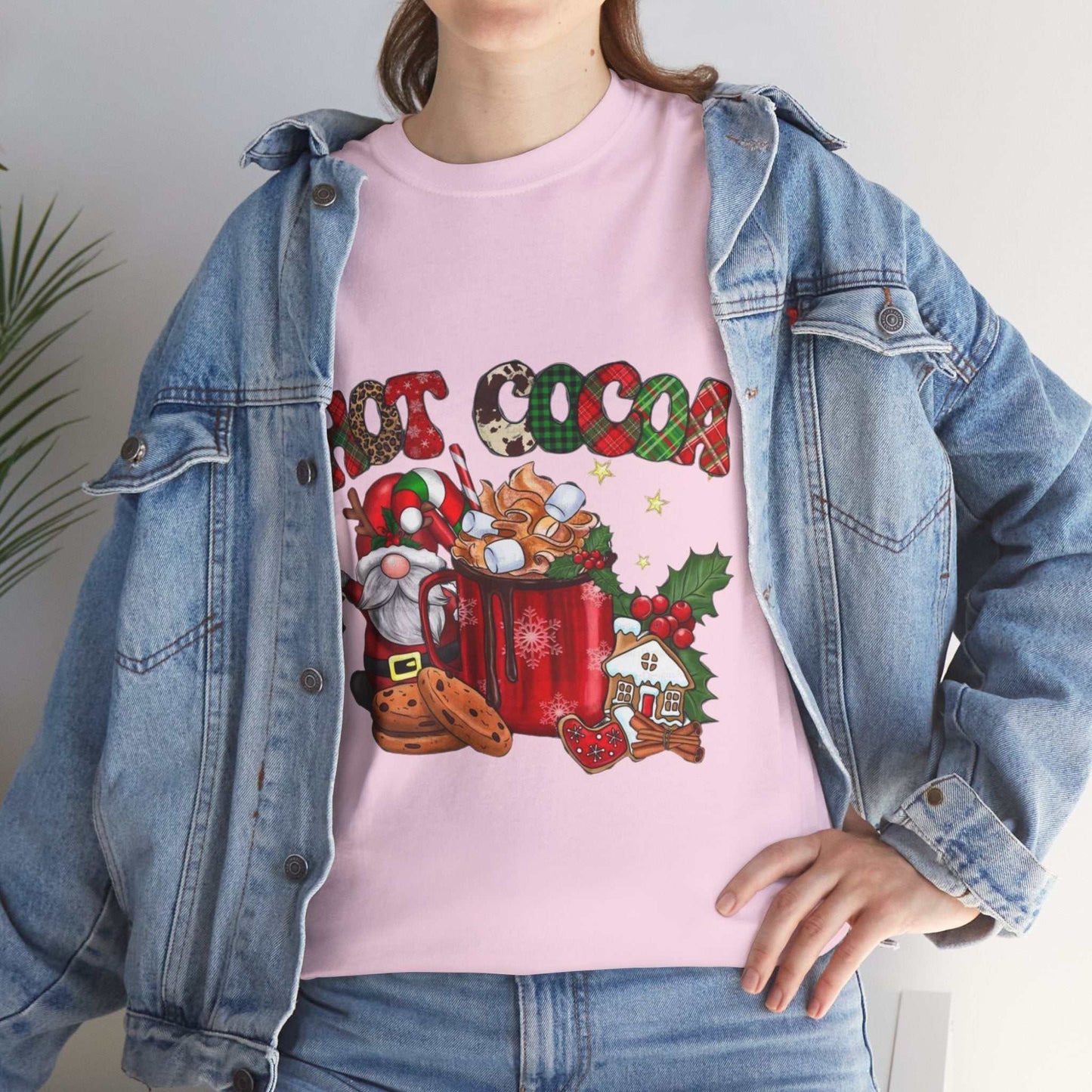 Hot Cocoa Christmas Movies Shirt featuring gnome design, perfect festive gift.