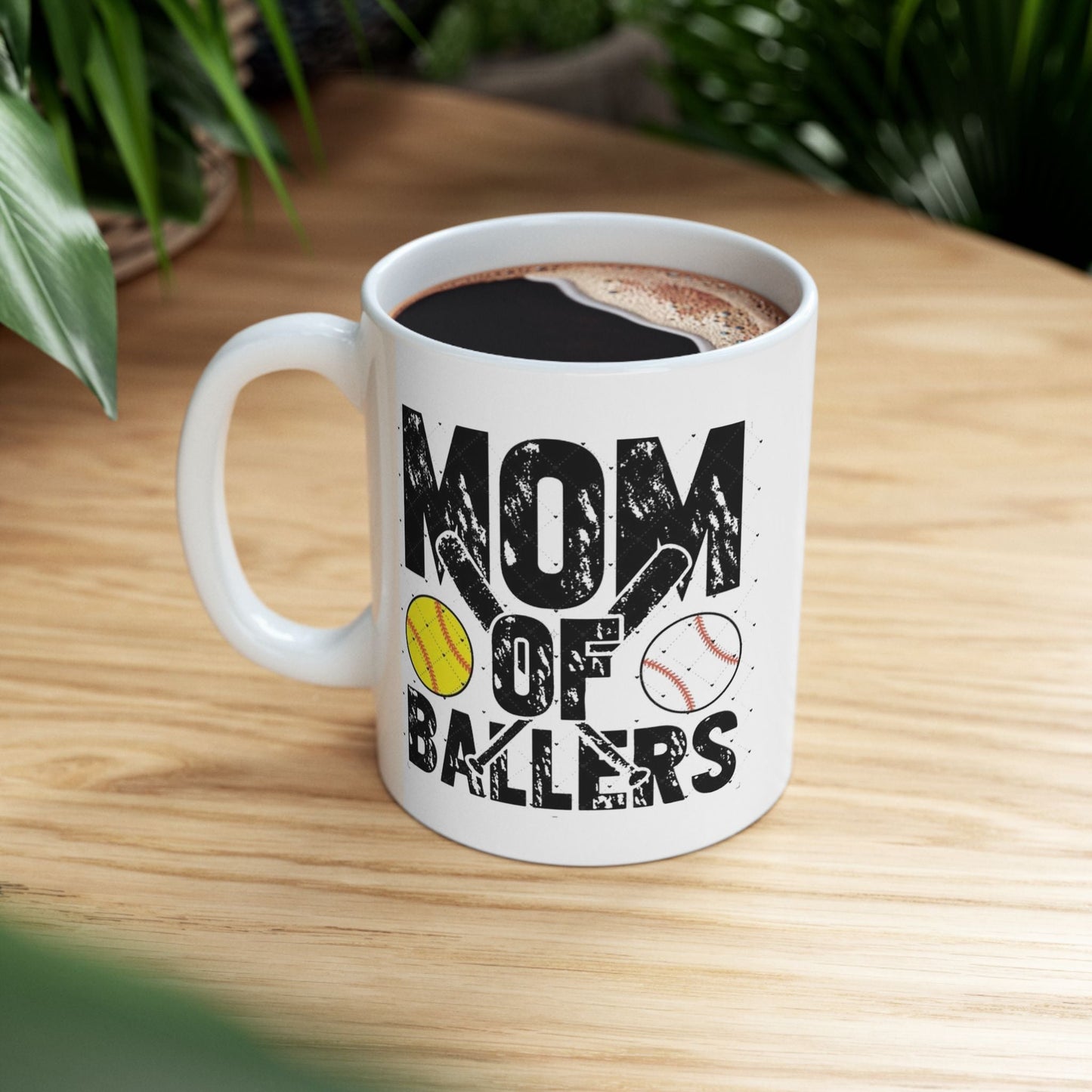 Sports Mom Ceramic Mug - Perfect Gift for Softball and Baseball Lovers