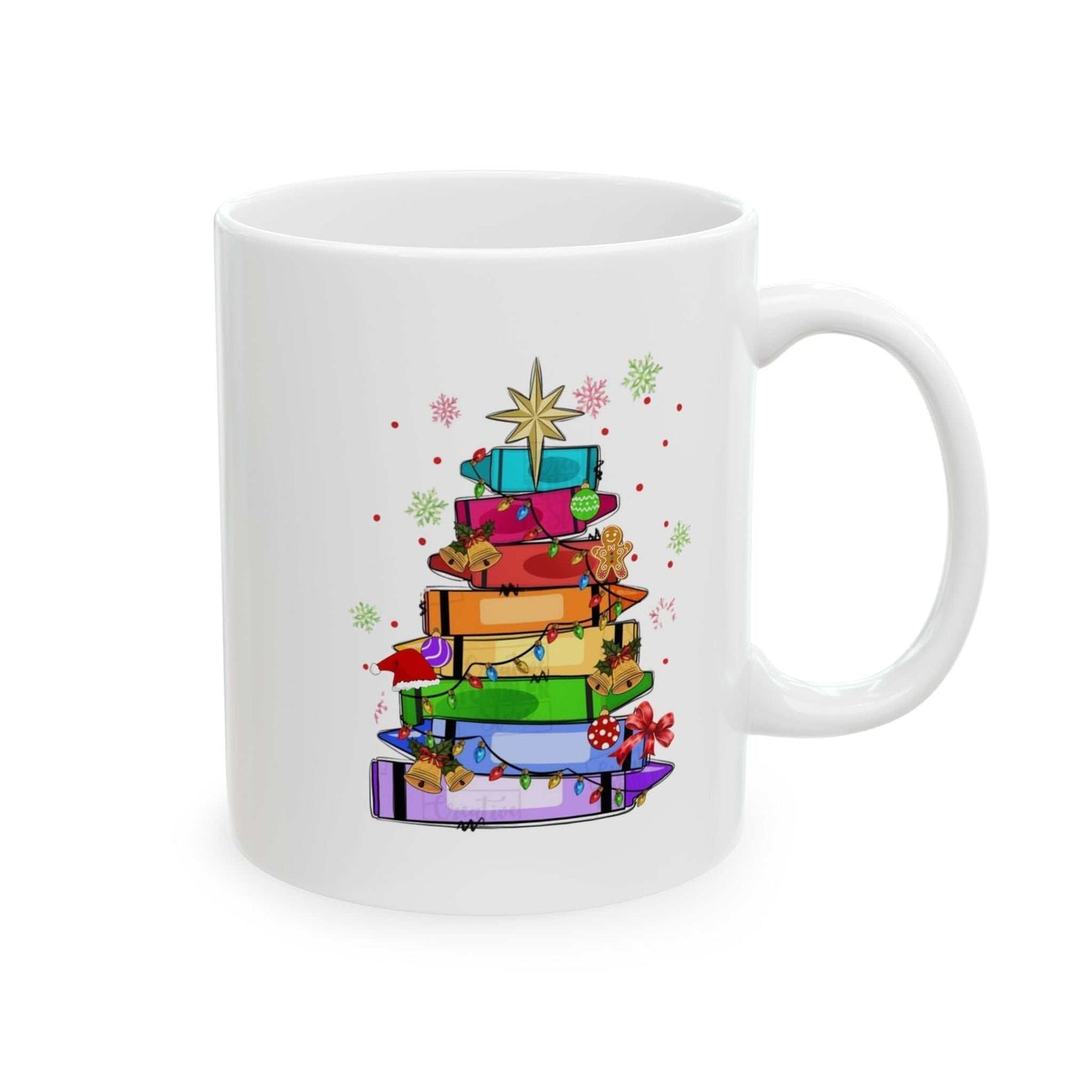 Crayons Christmas Tree Mugs, Teacher Team Gift